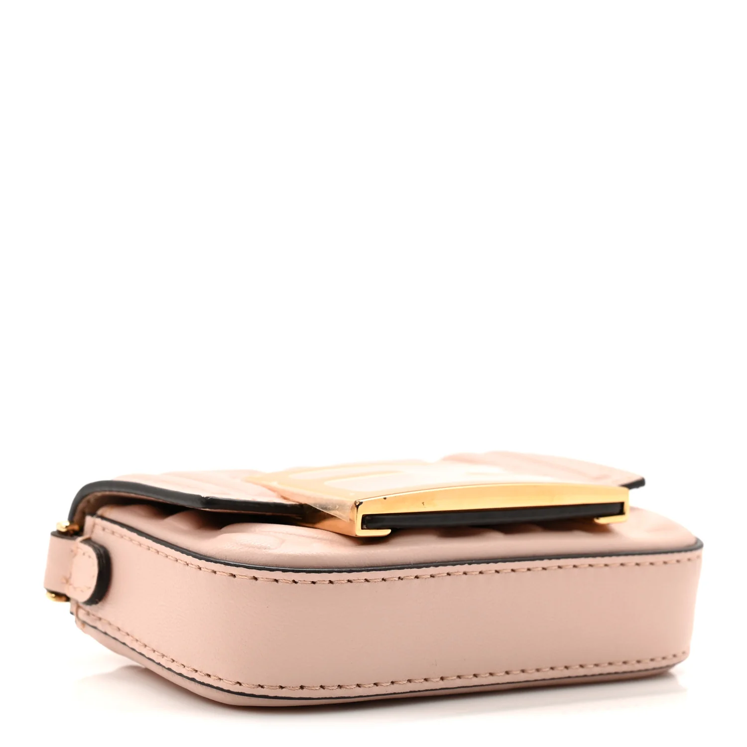 Nappa Matisse FF Embossed Nano Maxi Buckle Baguette Charm Rosa Quarzo - Image 4