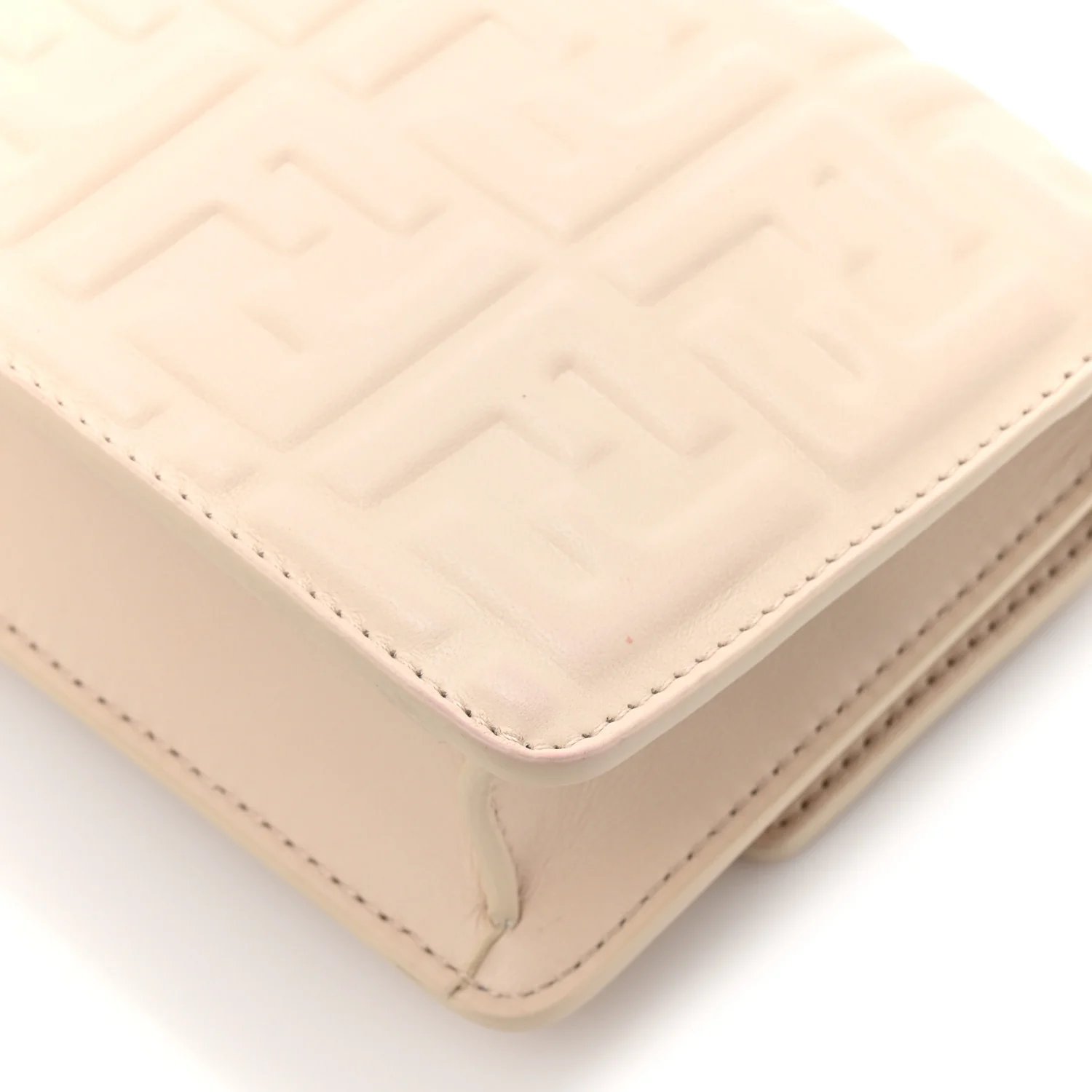 Nappa Matisse FF Embossed Wallet On Chain Baguette Camelia - Image 14