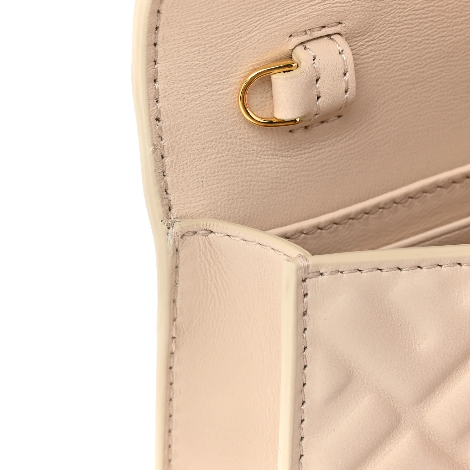 Nappa Matisse FF Embossed Wallet On Chain Baguette Camelia - Image 16