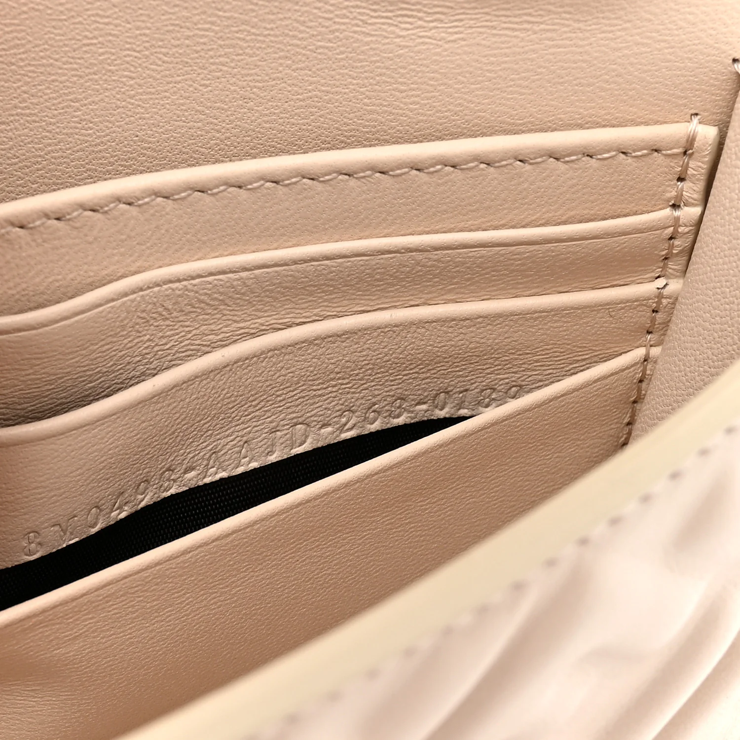 Nappa Matisse FF Embossed Wallet On Chain Baguette Camelia - Image 7