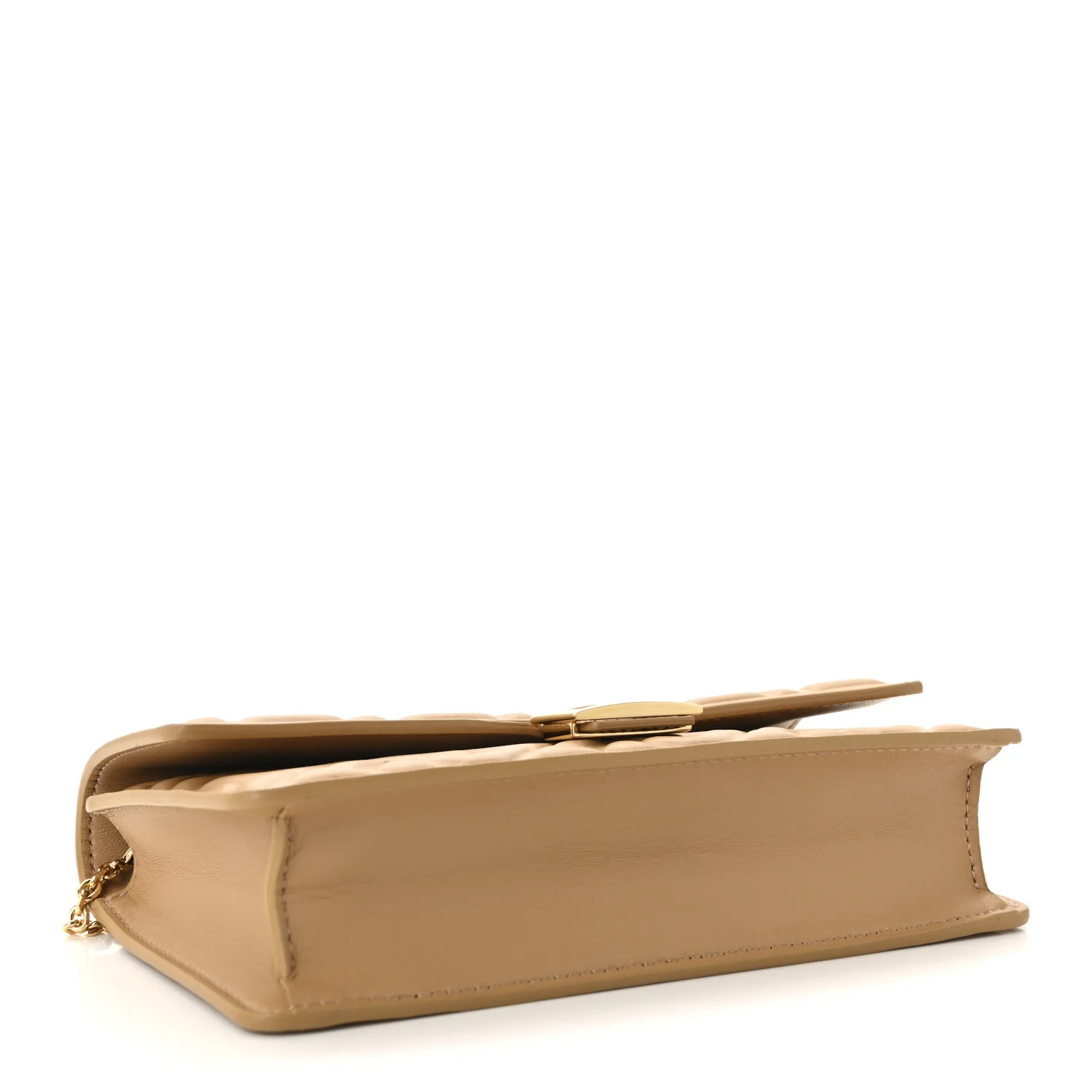 Nappa Matisse FF Embossed Wallet On Chain Baguette Miele Scuro - Image 4