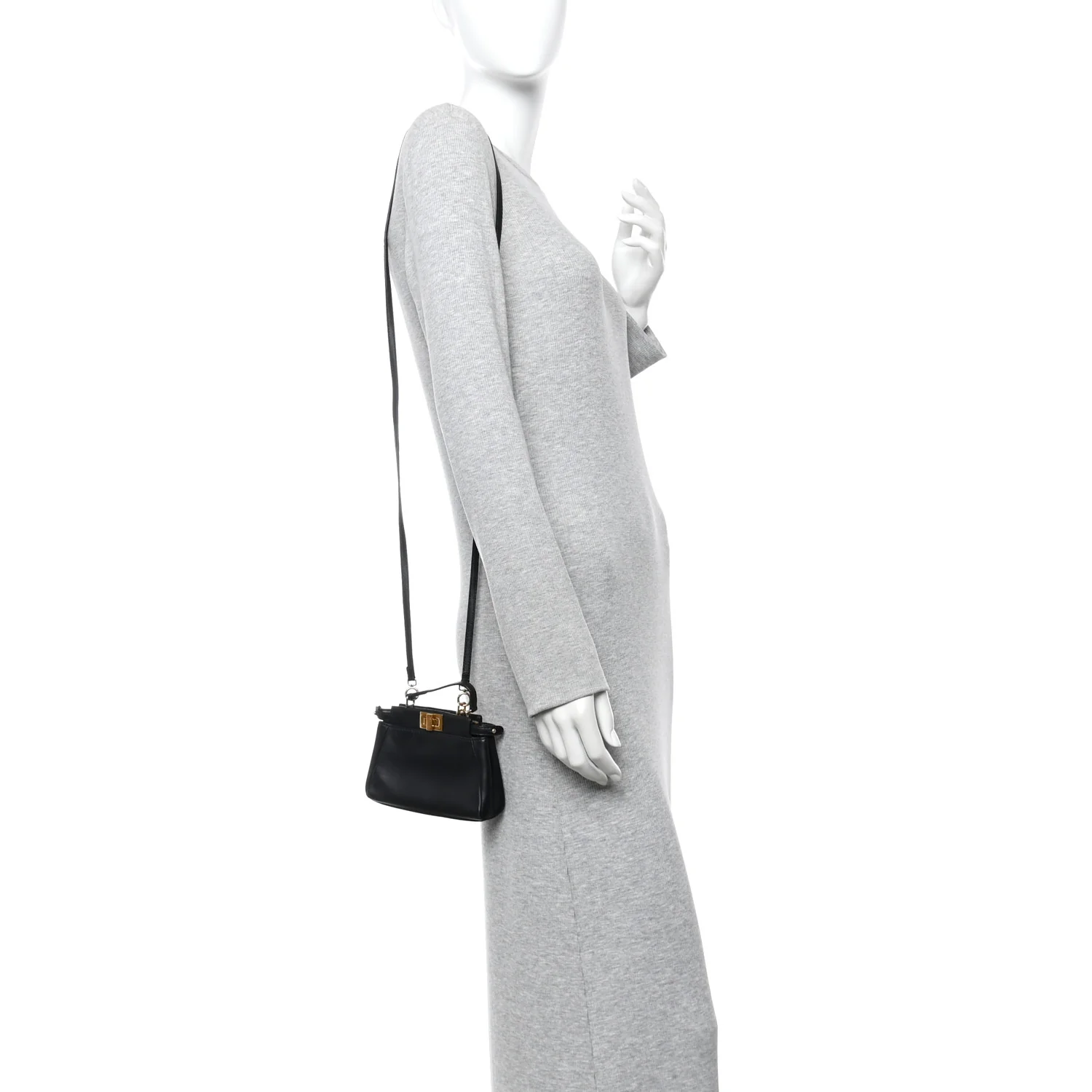 Nappa Micro Peekaboo Iconic Satchel Black - Image 2