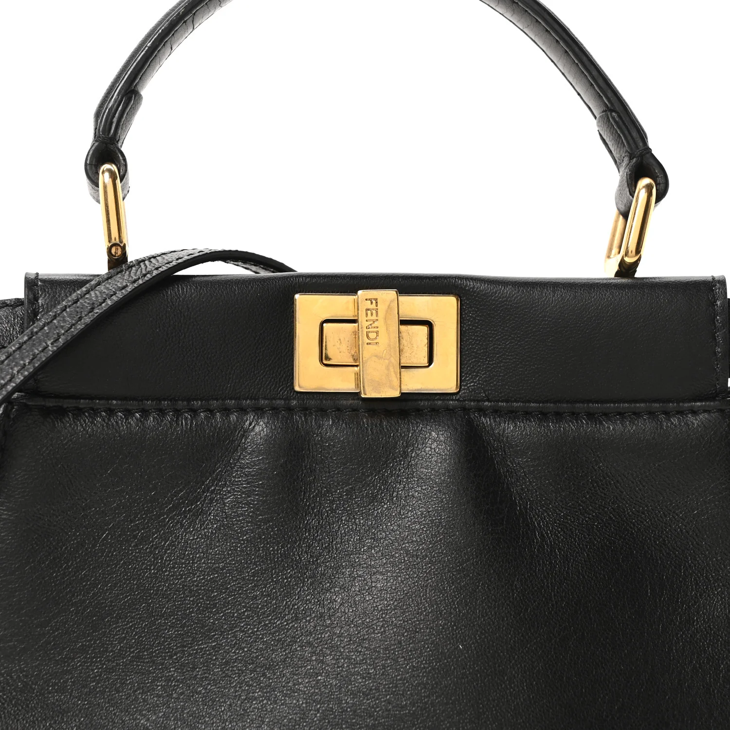 Nappa Mini Peekaboo Iconic Satchel Black - Image 12