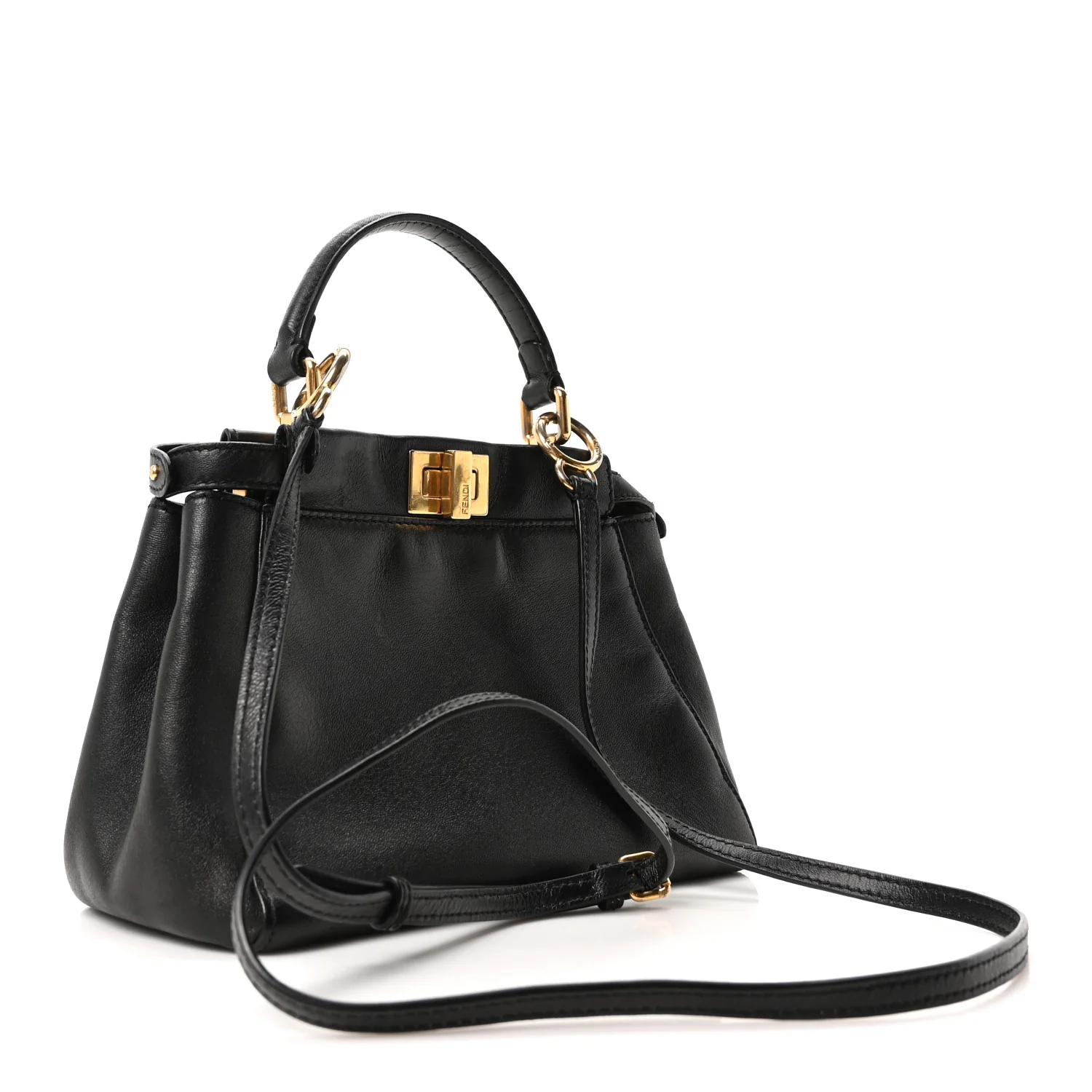 Nappa Mini Peekaboo Iconic Satchel Black - Image 4