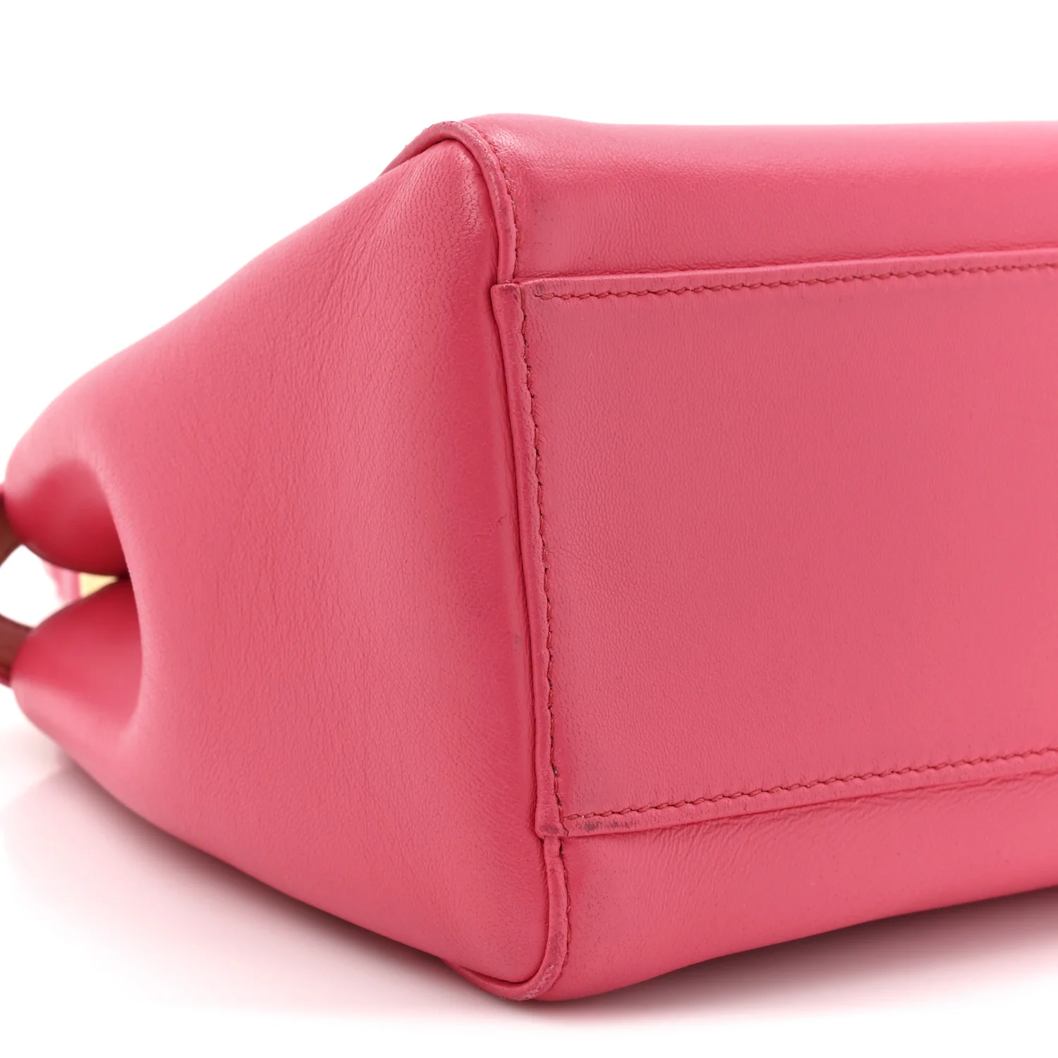 Nappa Stacked Bar Mini Peekaboo Iconic Satchel Lampone - Image 11