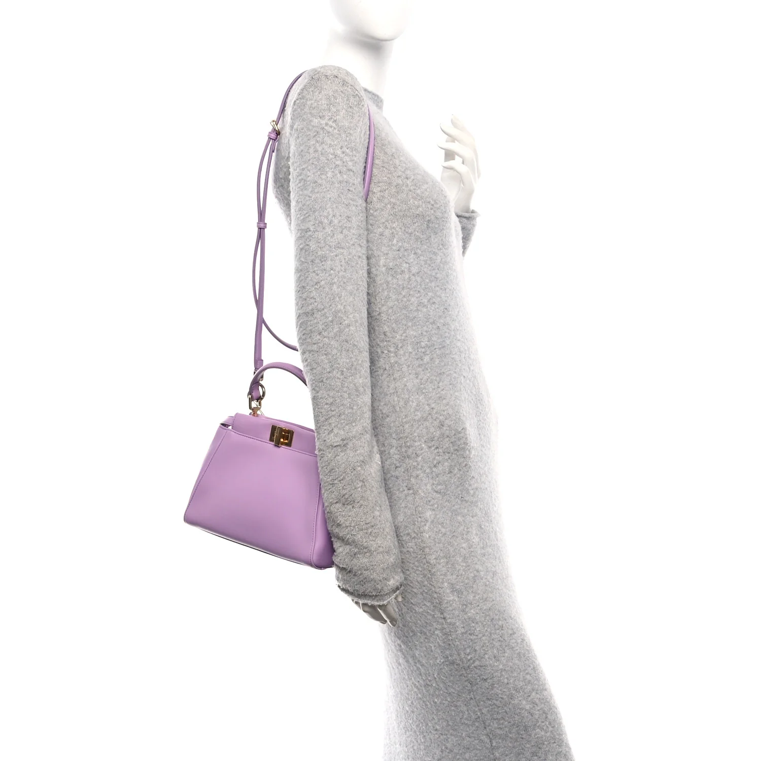 Nappa Stacked Bar Mini Peekaboo Iconic Satchel Violetta - Image 2