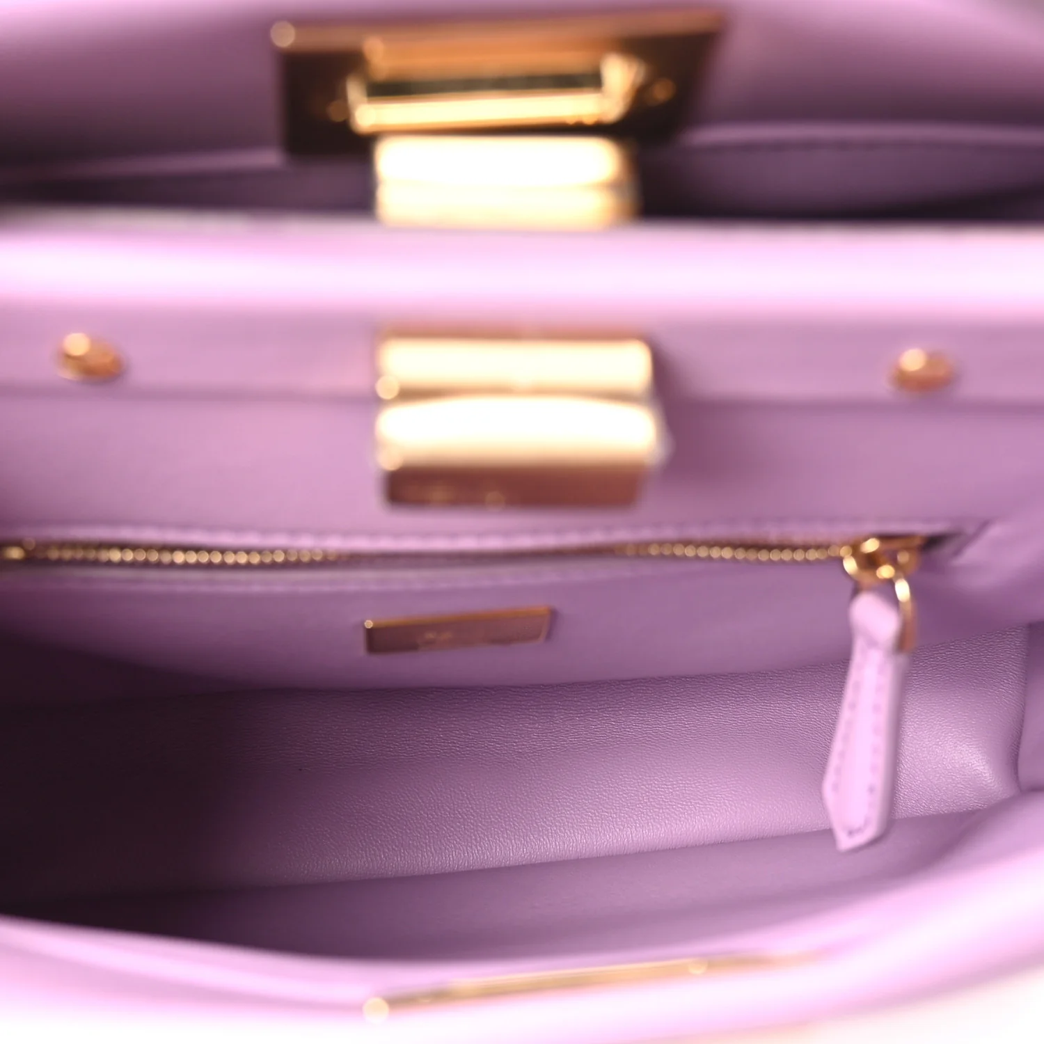 Nappa Stacked Bar Mini Peekaboo Iconic Satchel Violetta - Image 5