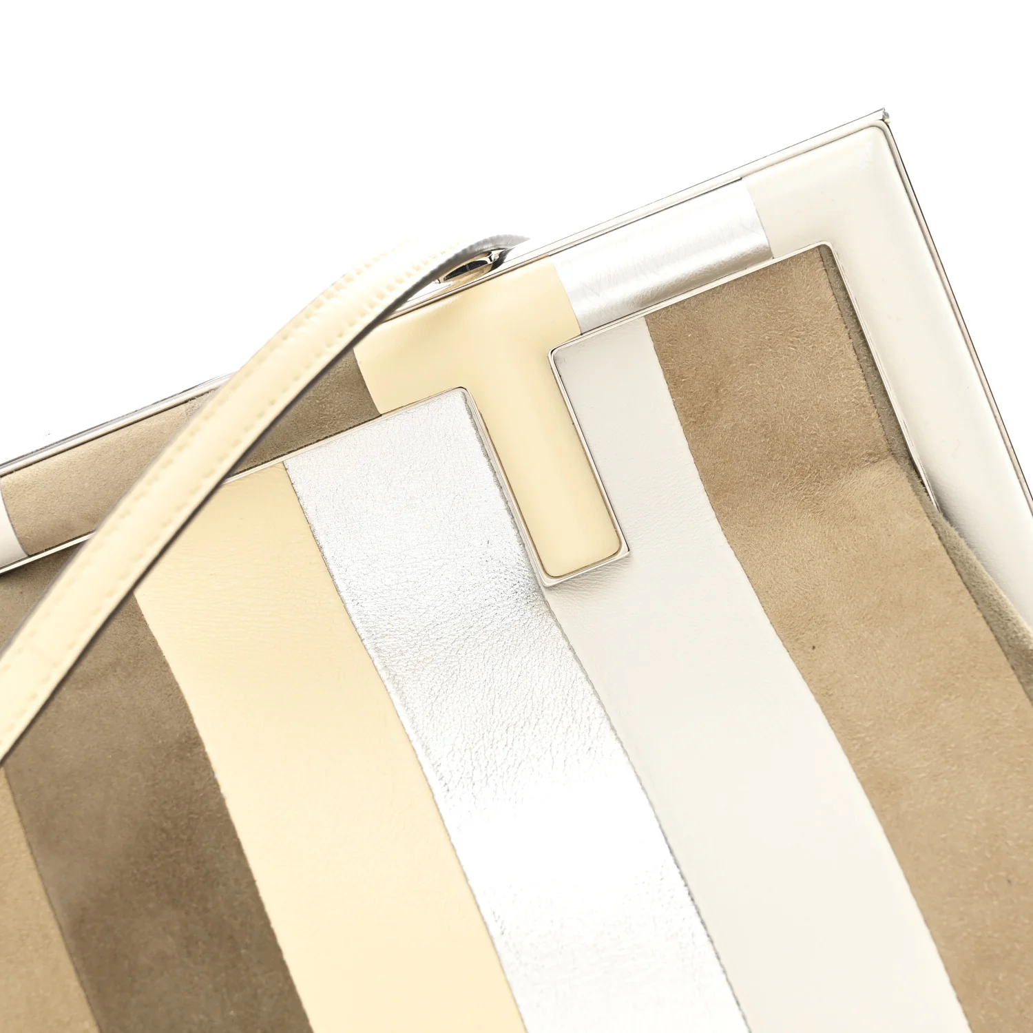 Nappa Suede Striped Inlay Small Fendi First Multicolor - Image 8