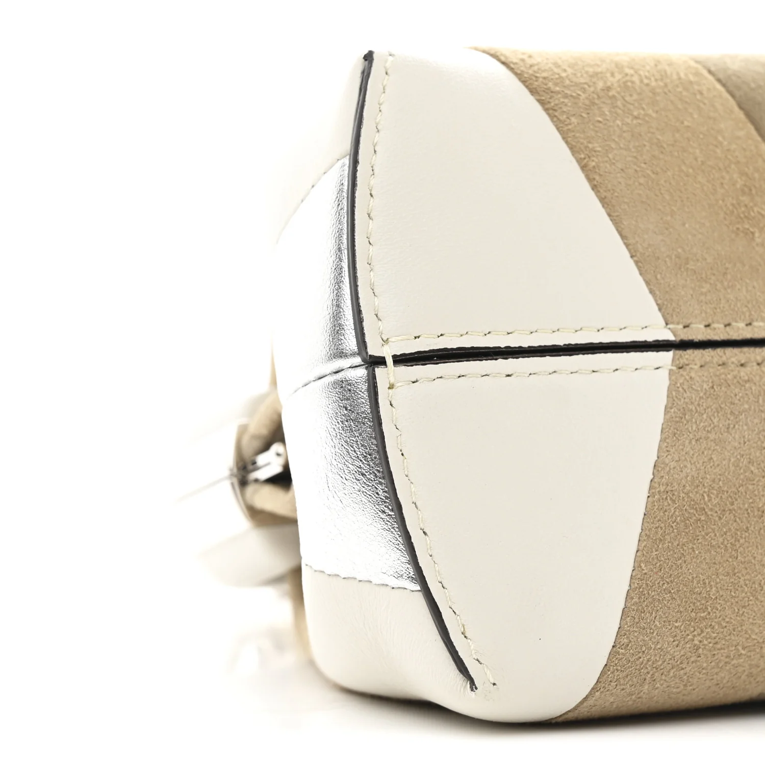 Nappa Suede Striped Inlay Small Fendi First Multicolor - Image 9