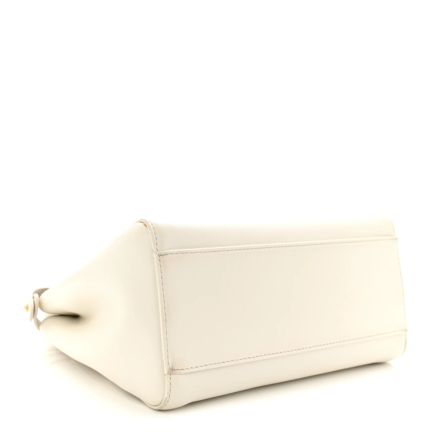 Nappa Vitello Gingham Printed Mini Peekaboo Iconic Satchel White Ice Light Blue - Image 7