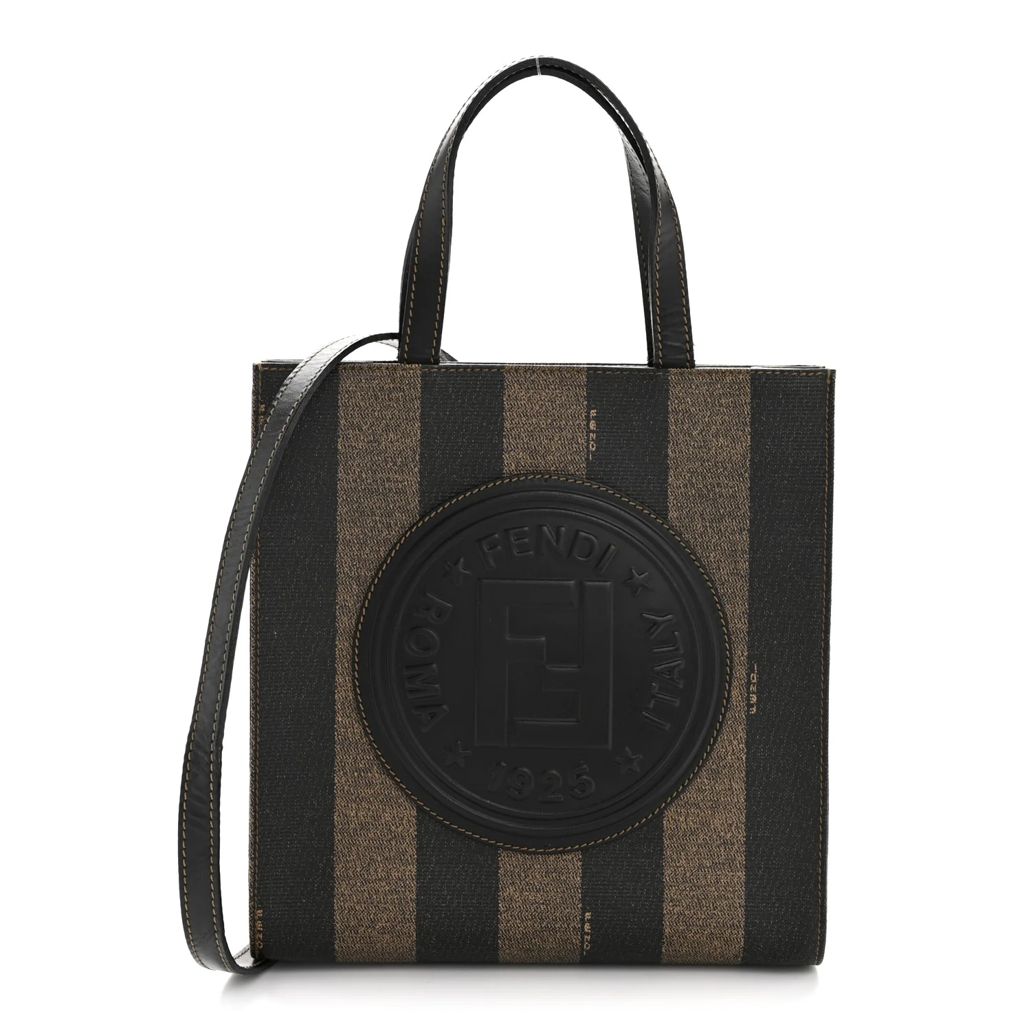 Pequin Spalmati Backpack Tote Tobacco Black