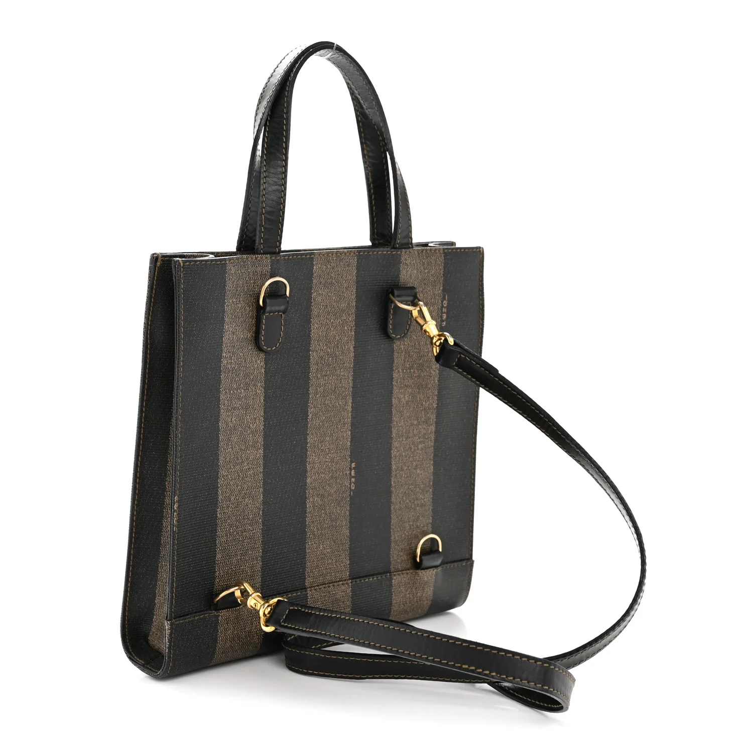 Pequin Spalmati Backpack Tote Tobacco Black - Image 3