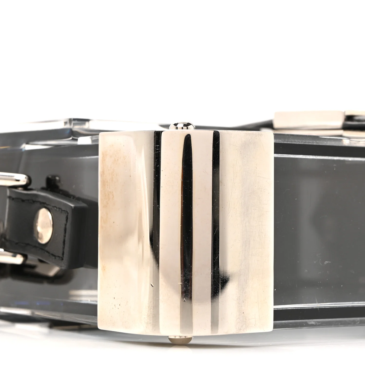 Plexiglass Vitello Mini Baguette Trunk Black Transparent - Image 15