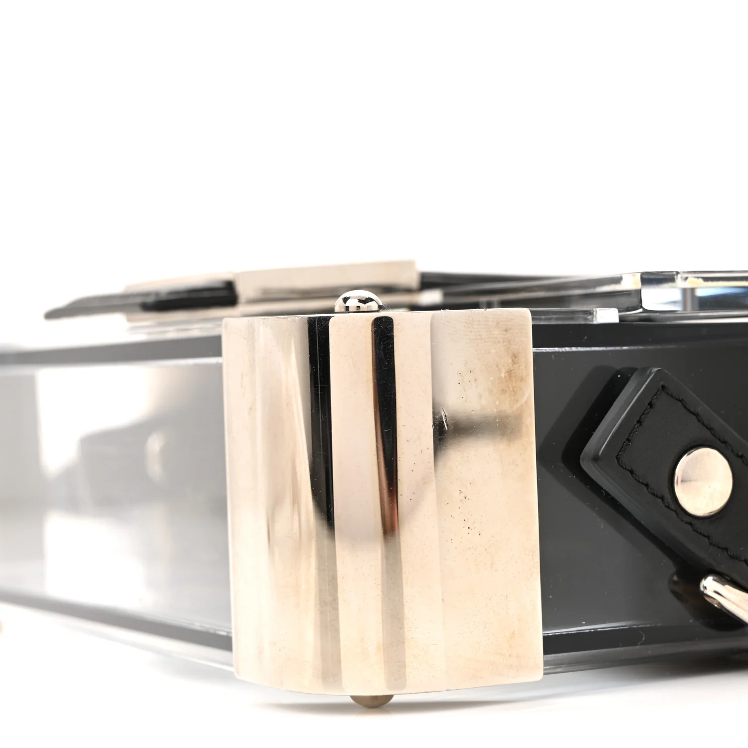 Plexiglass Vitello Mini Baguette Trunk Black Transparent - Image 16