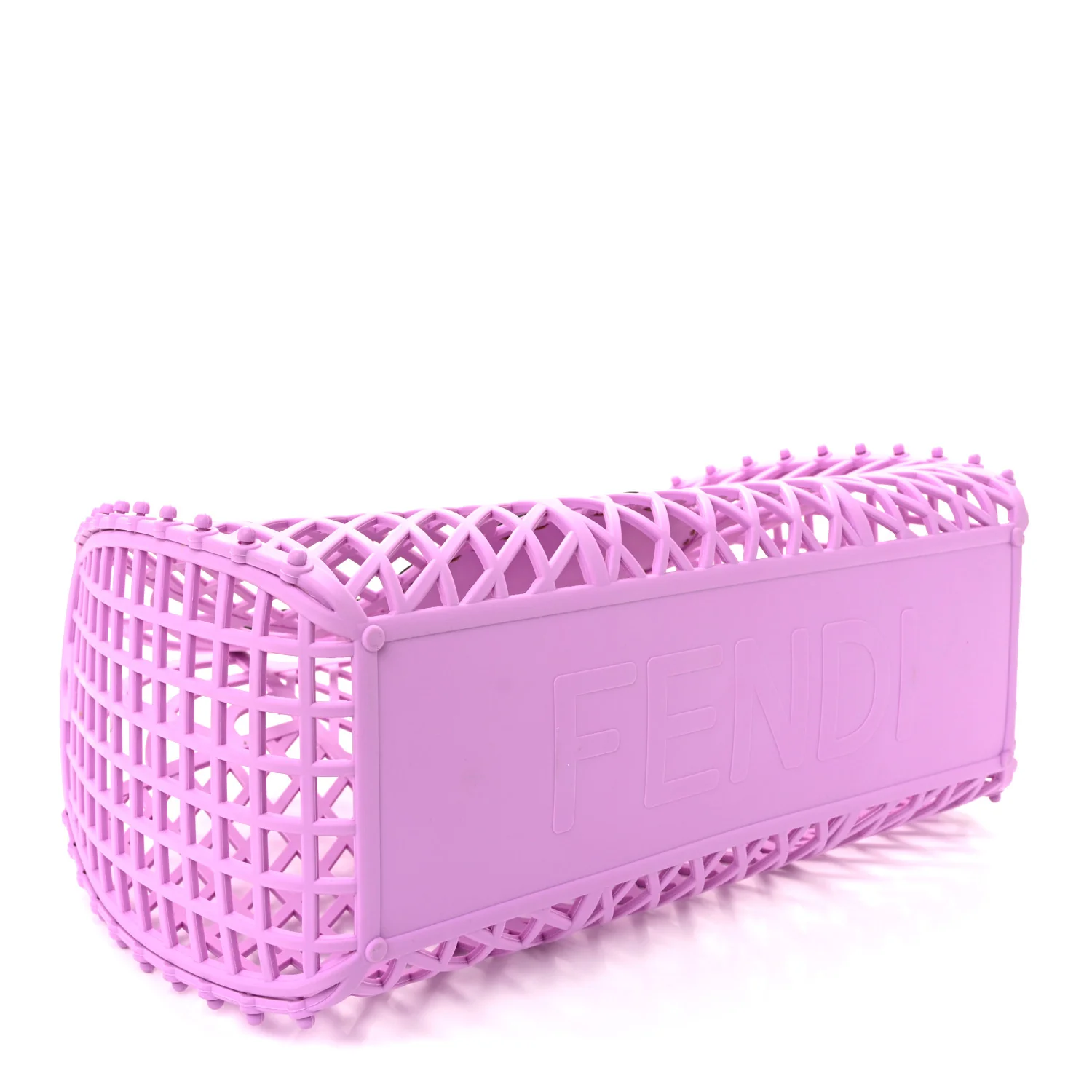 Recycled Plastic Vitello Liberty Matte Medium Fendi Basket Violetta - Image 4