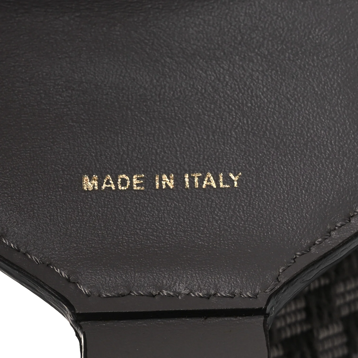 Ribbon Vitello King Logo Embossed Gingham Woven Adjustable Strap You Moon Ghiaia - Image 5