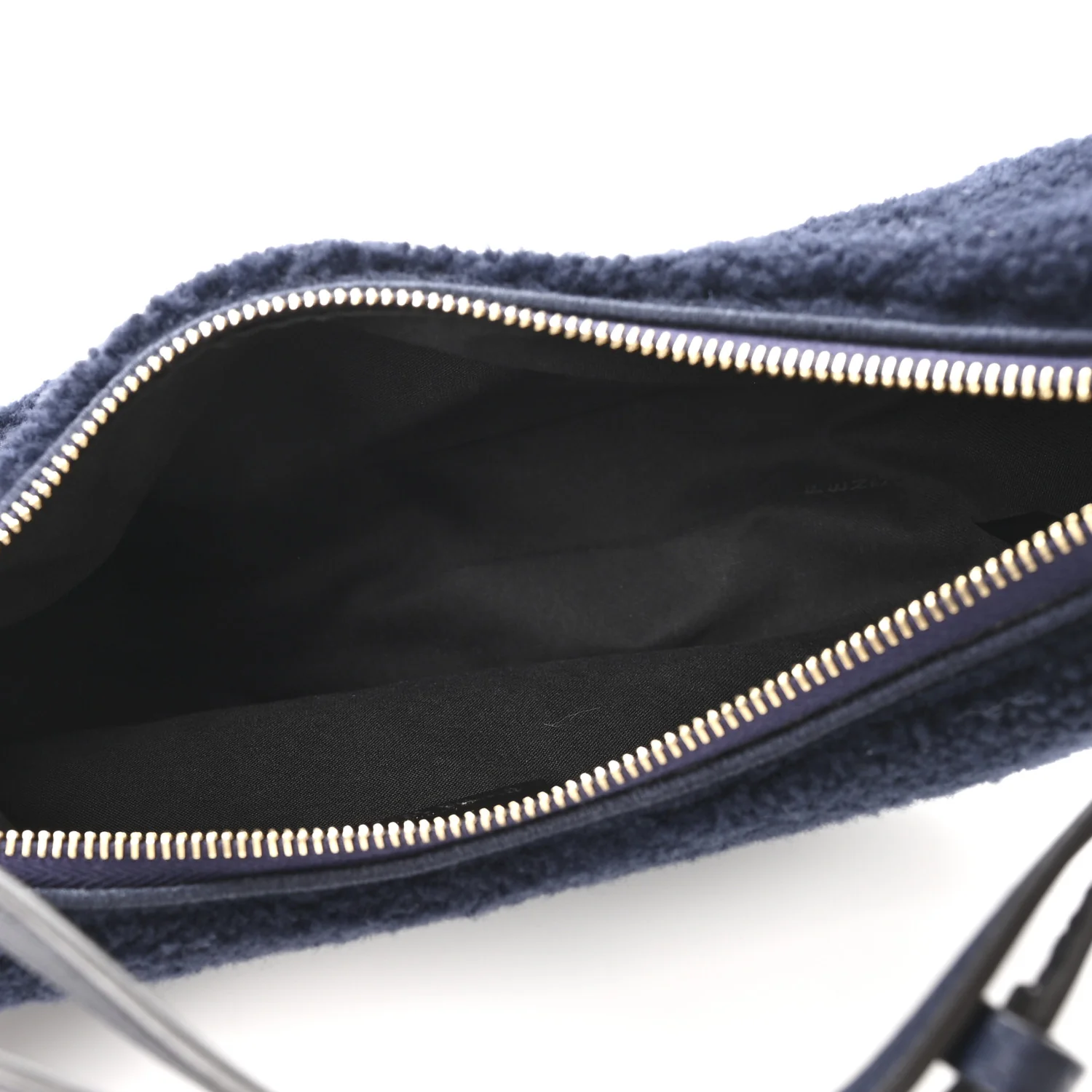 Sheep Fur Vitello Grace Small Fendigraphy Hobo Midnight - Image 5