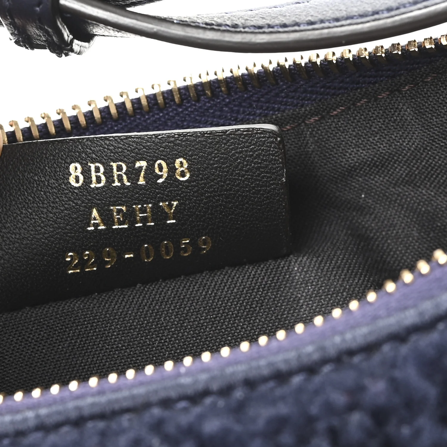 Sheep Fur Vitello Grace Small Fendigraphy Hobo Midnight - Image 7