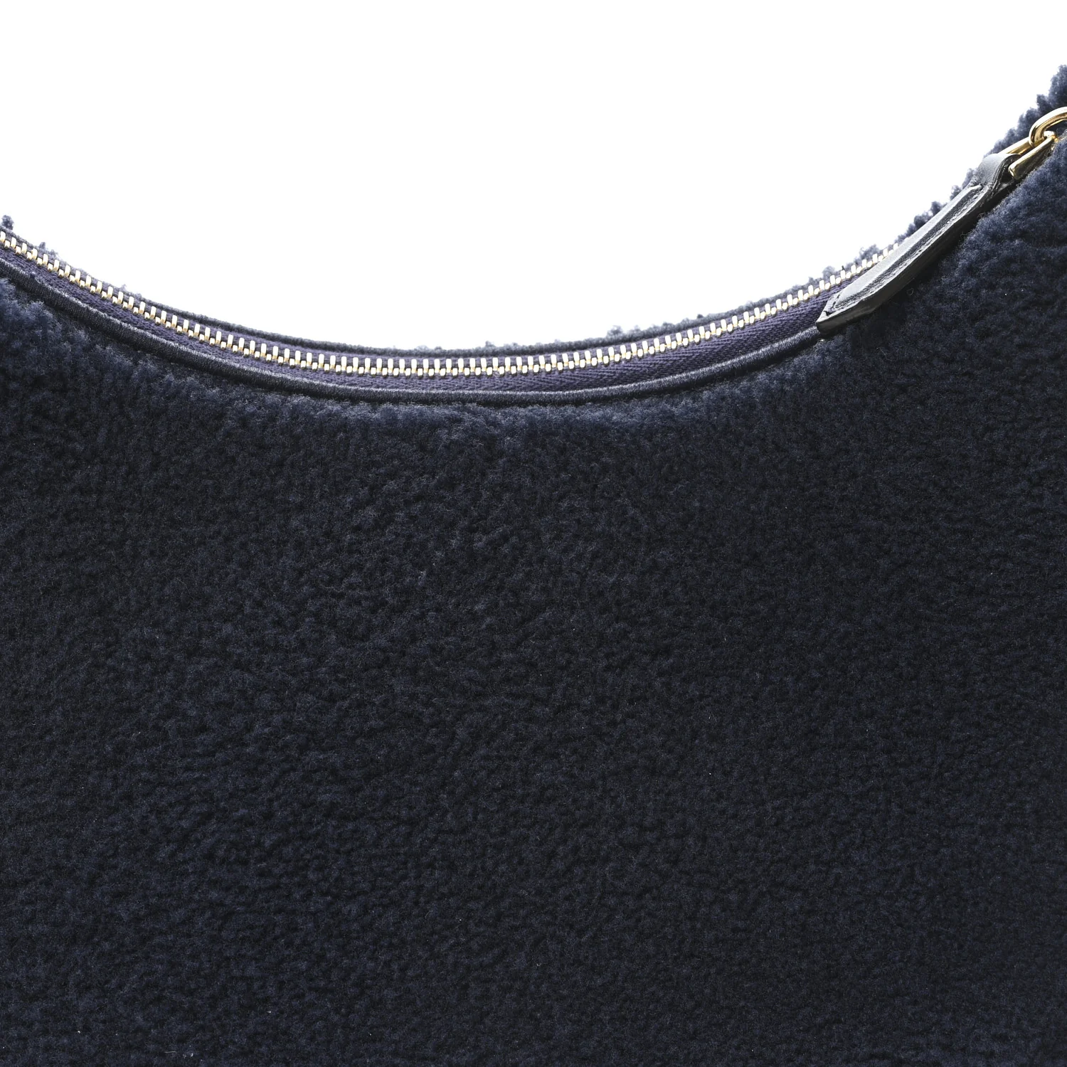 Sheep Fur Vitello Grace Small Fendigraphy Hobo Midnight - Image 8
