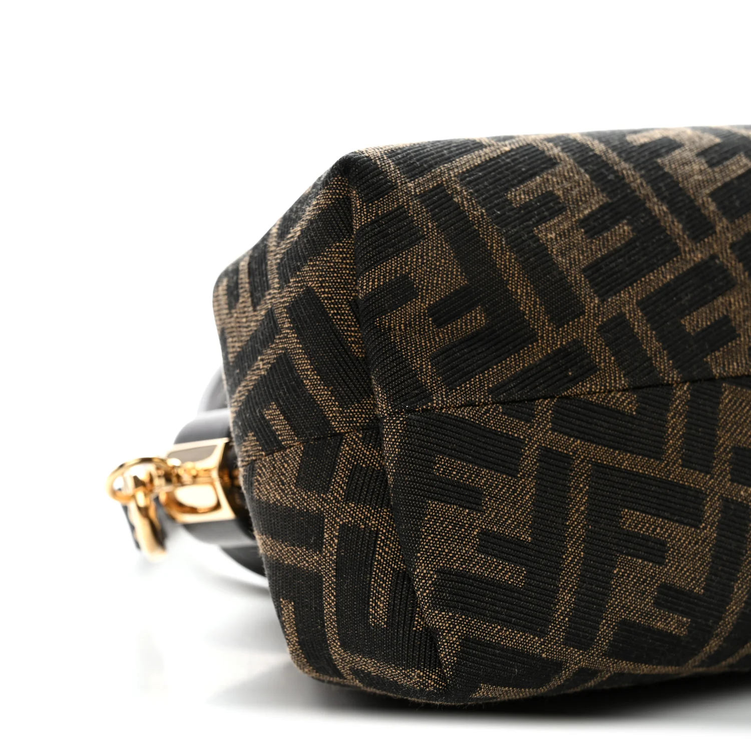 Shiny Nappa Fabric Jacquard FF 1974 Midi Fendi Tobacco Moro Ebano - Image 9