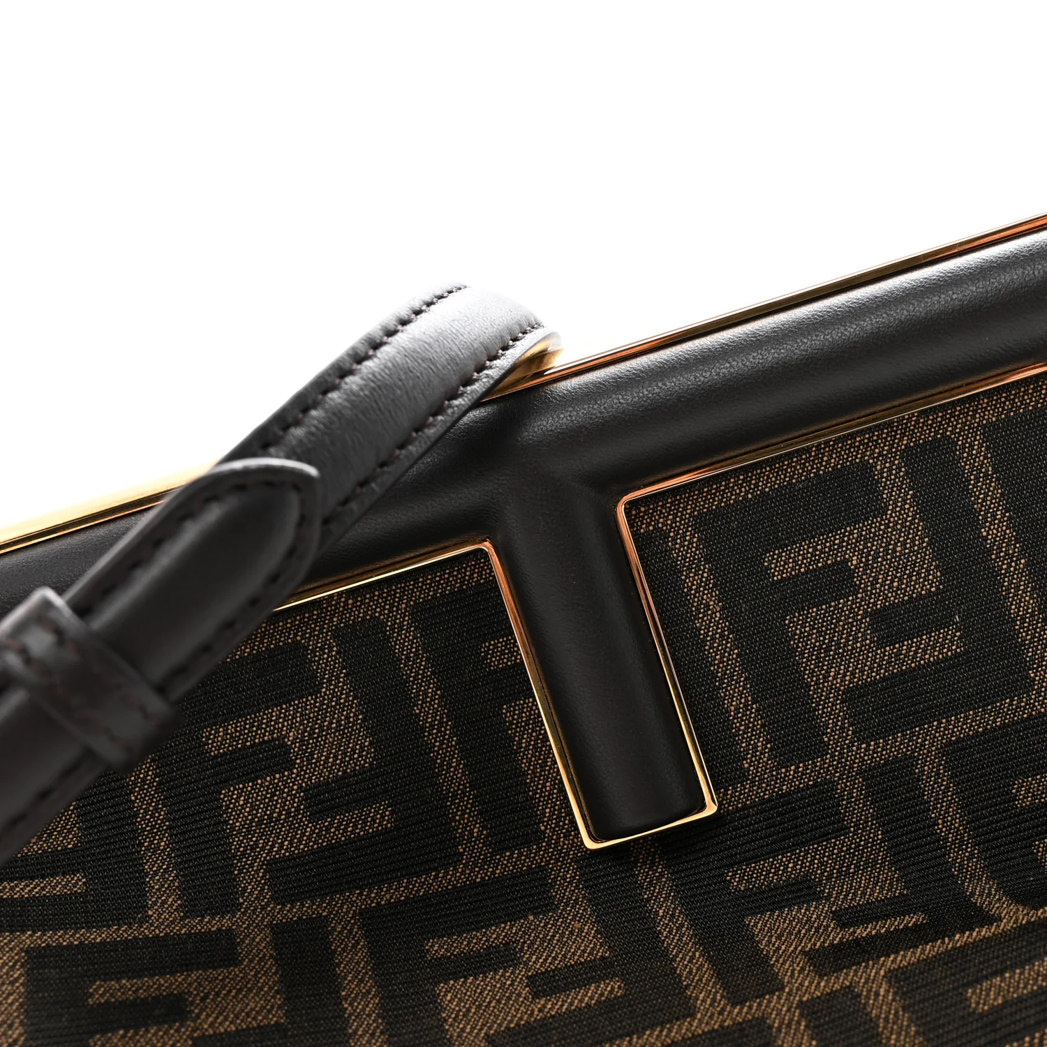 Shiny Nappa Fabric Jacquard FF 1974 Midi Fendi Tobacco Moro Ebano - Image 8