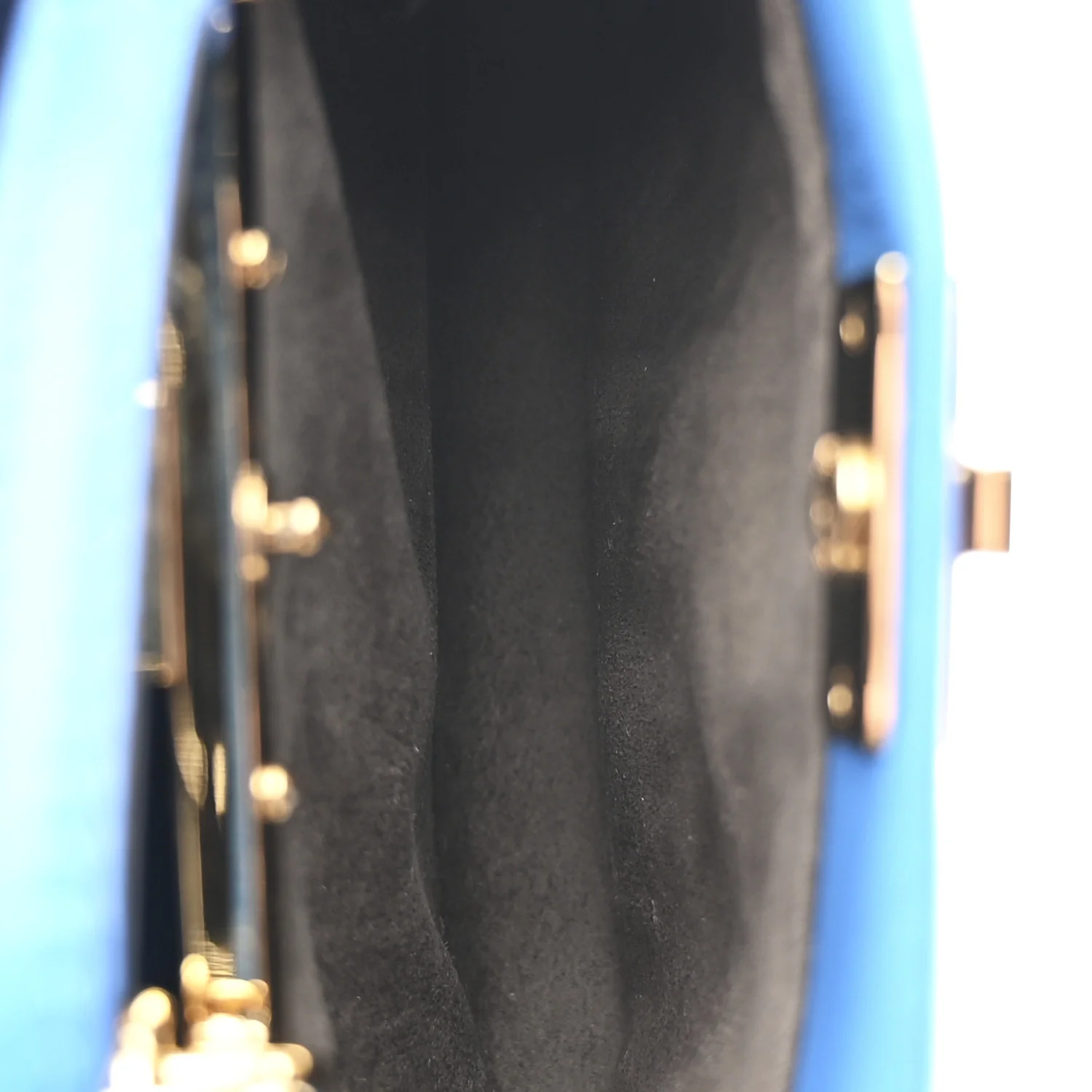 Shiny Nappa Micro Peekaboo Iconic Satchel Blue Royal - Image 5