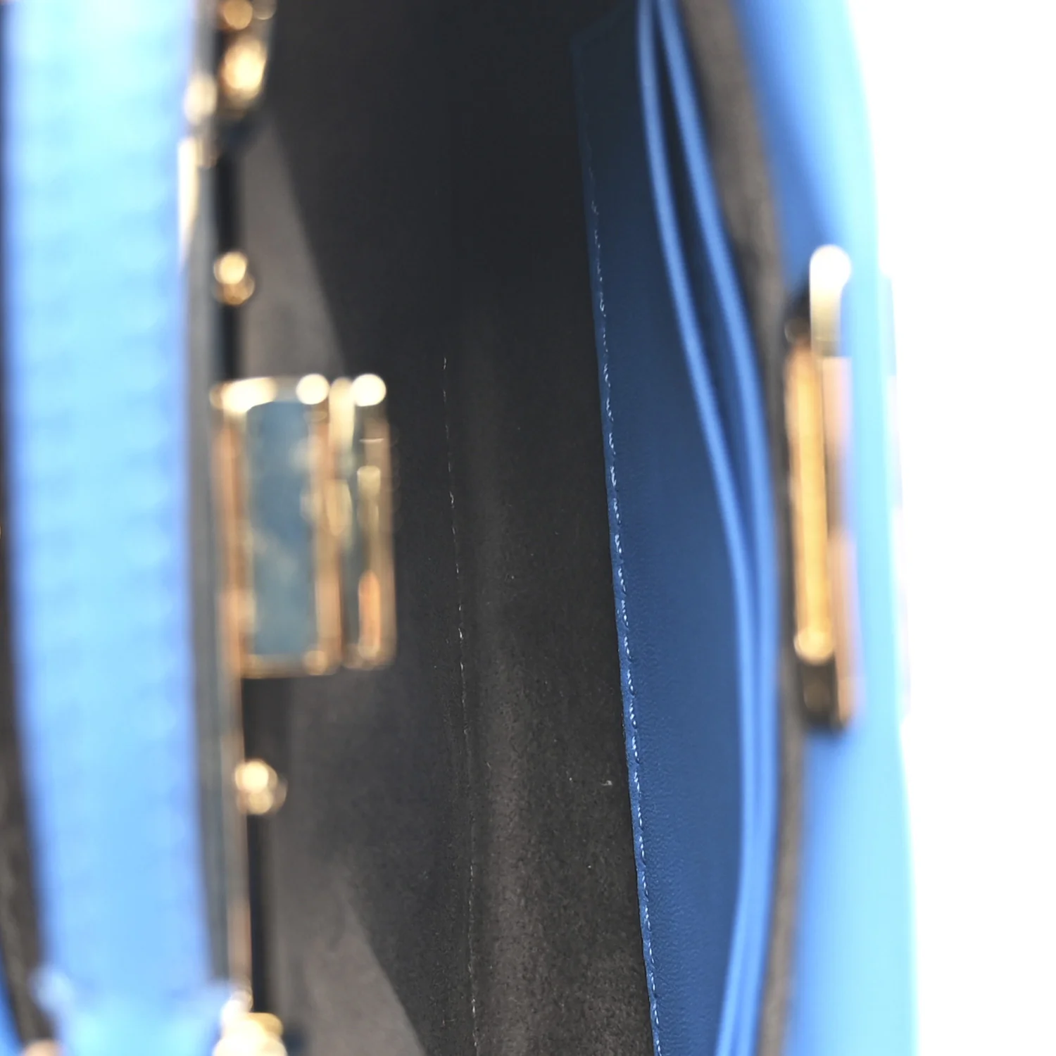 Shiny Nappa Micro Peekaboo Iconic Satchel Blue Royal - Image 6