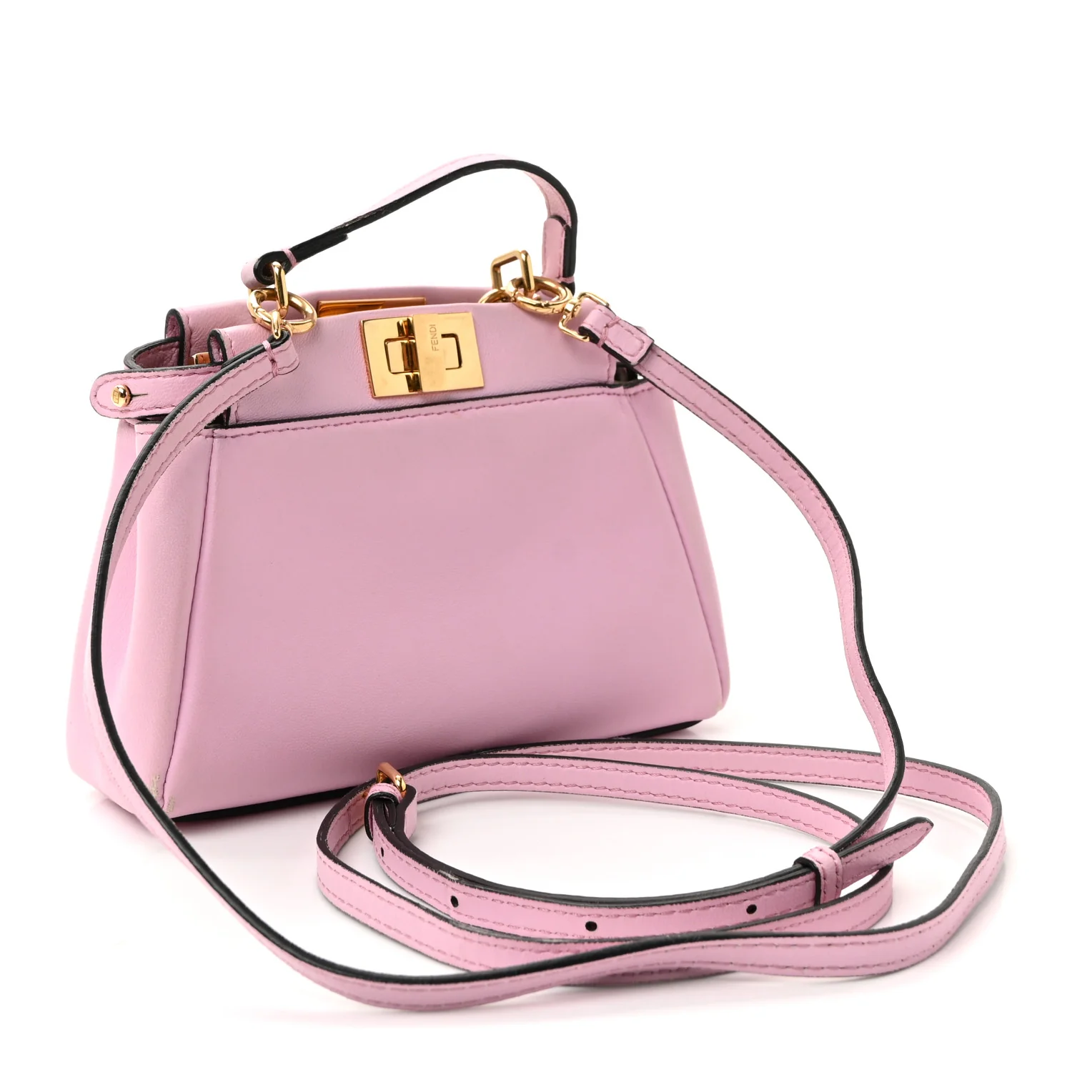 Shiny Nappa Micro Peekaboo Iconic Satchel Lavanda - Image 3