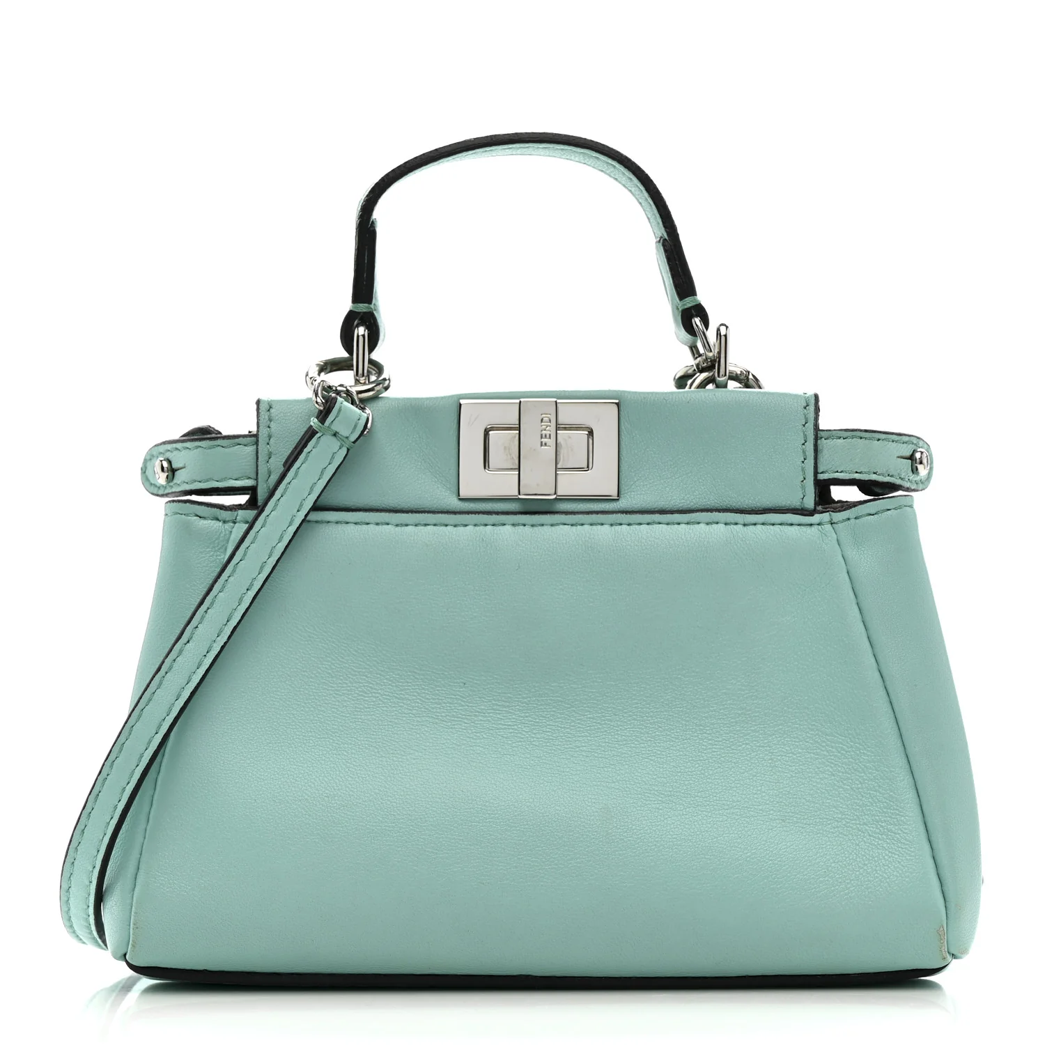 Shiny Nappa Micro Peekaboo Iconic Satchel Turchese Egiz Turchese Egiz