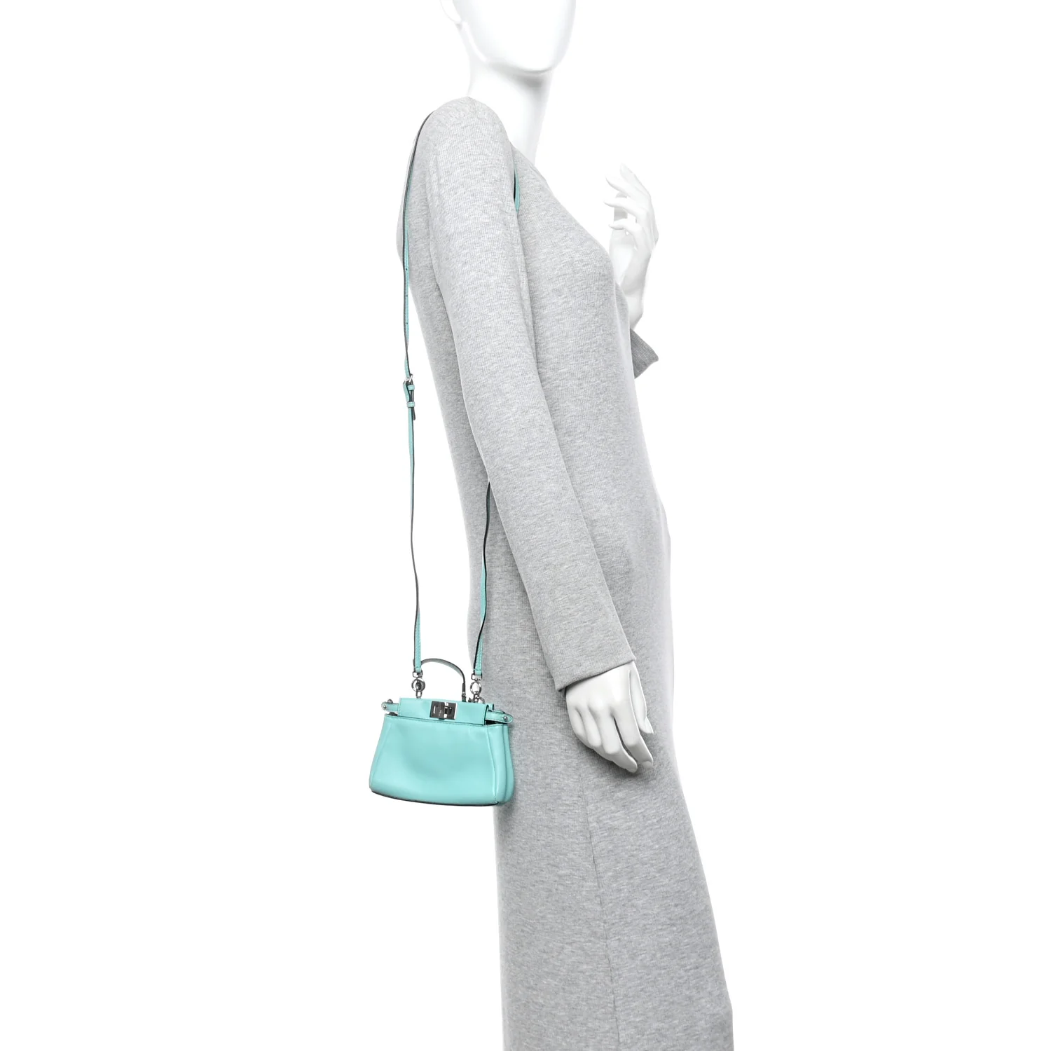 Shiny Nappa Micro Peekaboo Iconic Satchel Turchese Egiz Turchese Egiz - Image 2