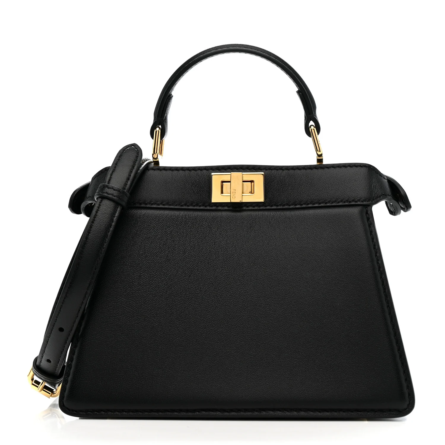 Shiny Nappa Petite Peekaboo I SEE U Satchel Black