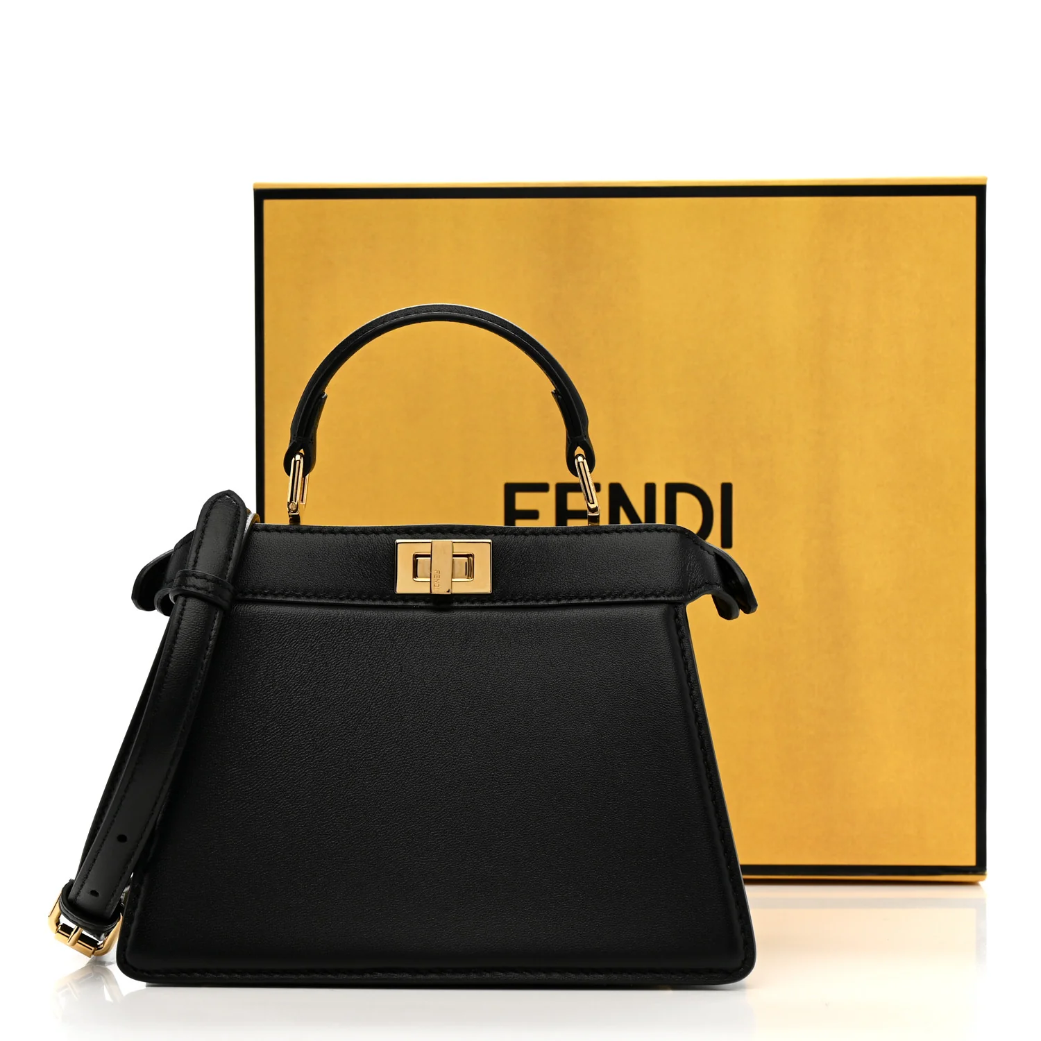 Shiny Nappa Petite Peekaboo I SEE U Satchel Black - Image 10