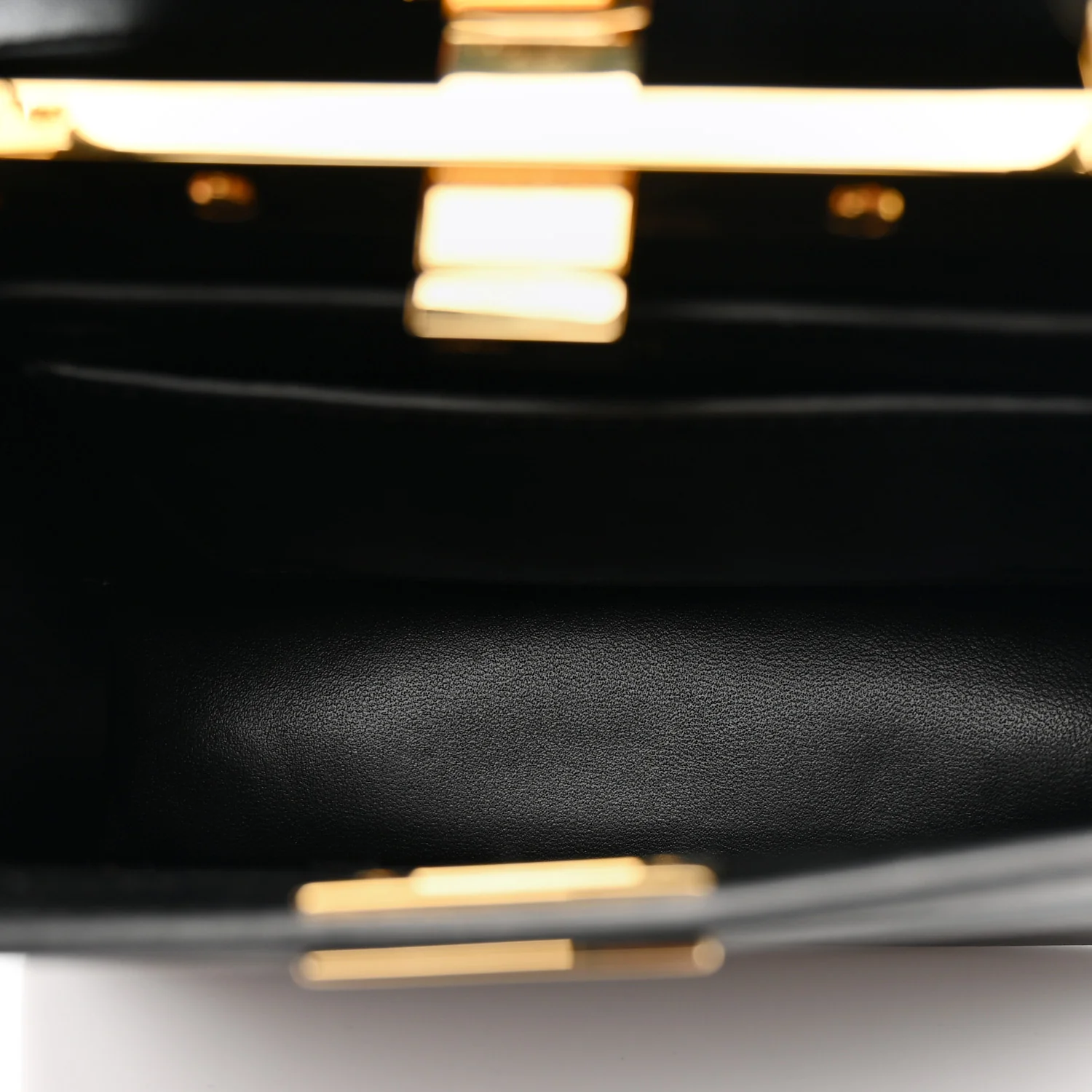 Shiny Nappa Petite Peekaboo I SEE U Satchel Black - Image 5