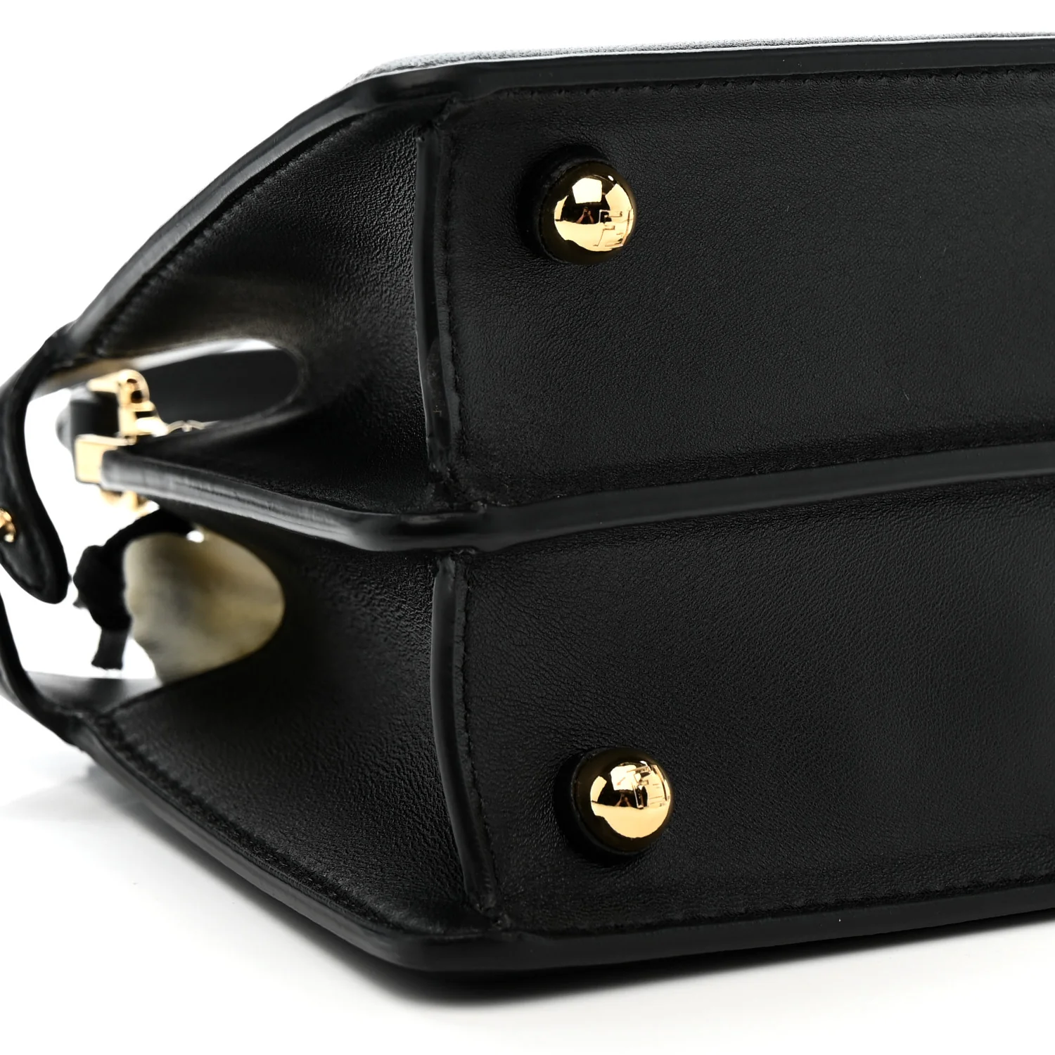 Shiny Nappa Petite Peekaboo I SEE U Satchel Black - Image 8