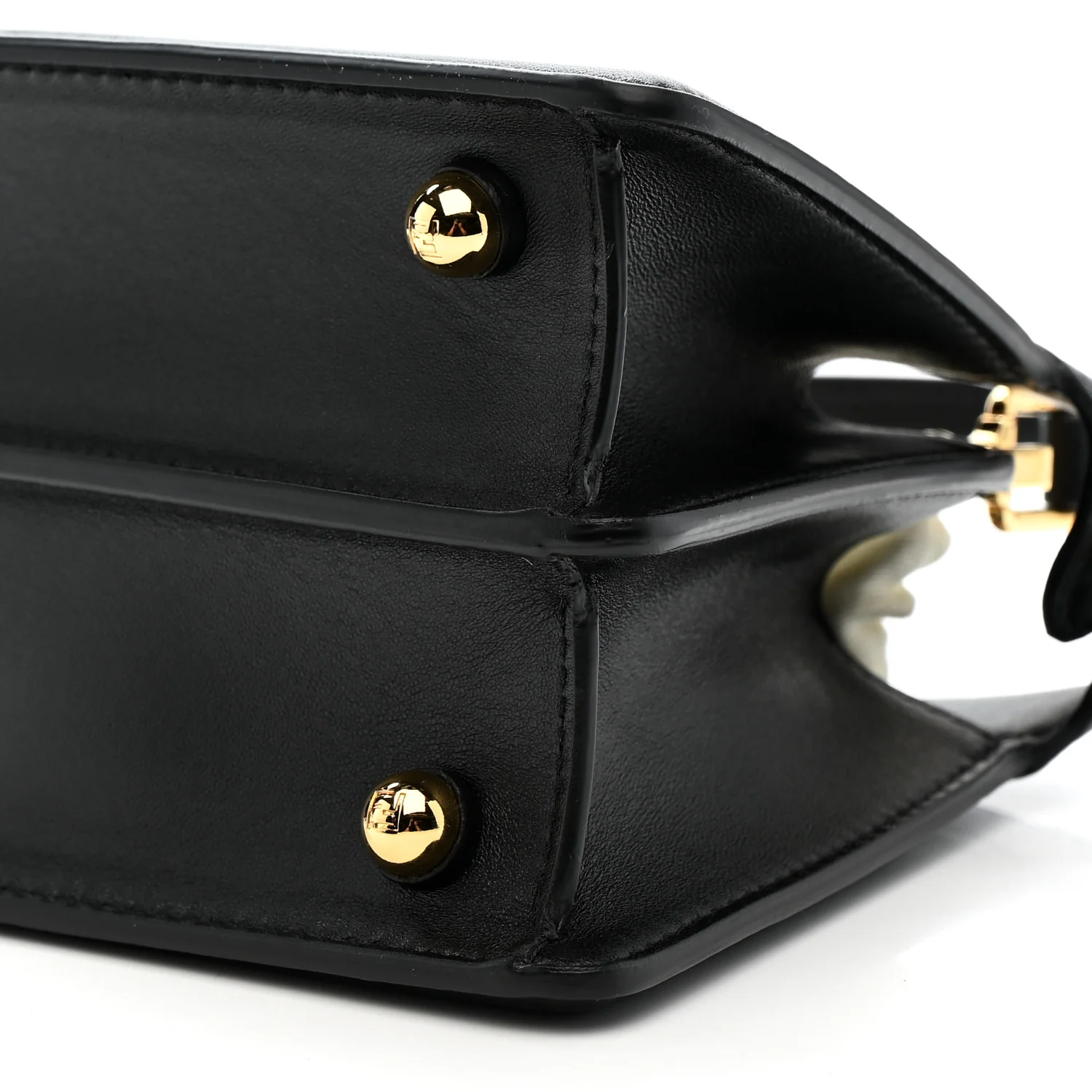 Shiny Nappa Petite Peekaboo I SEE U Satchel Black - Image 9