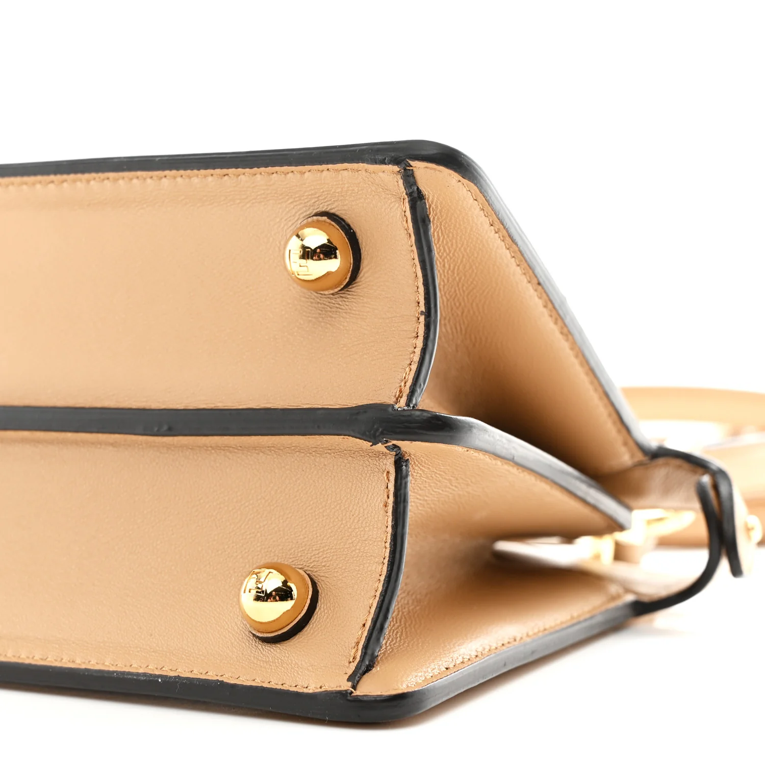 Shiny Nappa Petite Peekaboo I SEE U Satchel Miele Scuro - Image 20