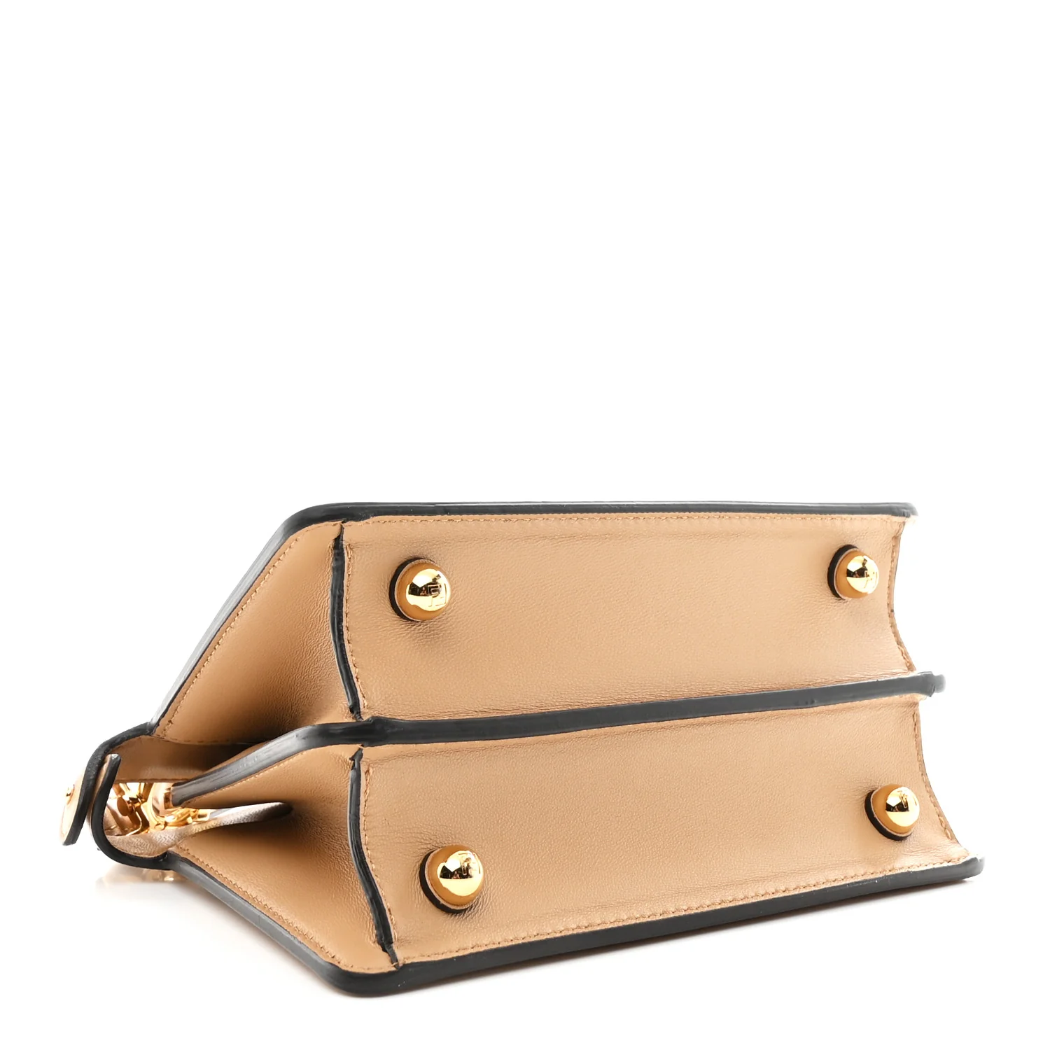 Shiny Nappa Petite Peekaboo I SEE U Satchel Miele Scuro - Image 7