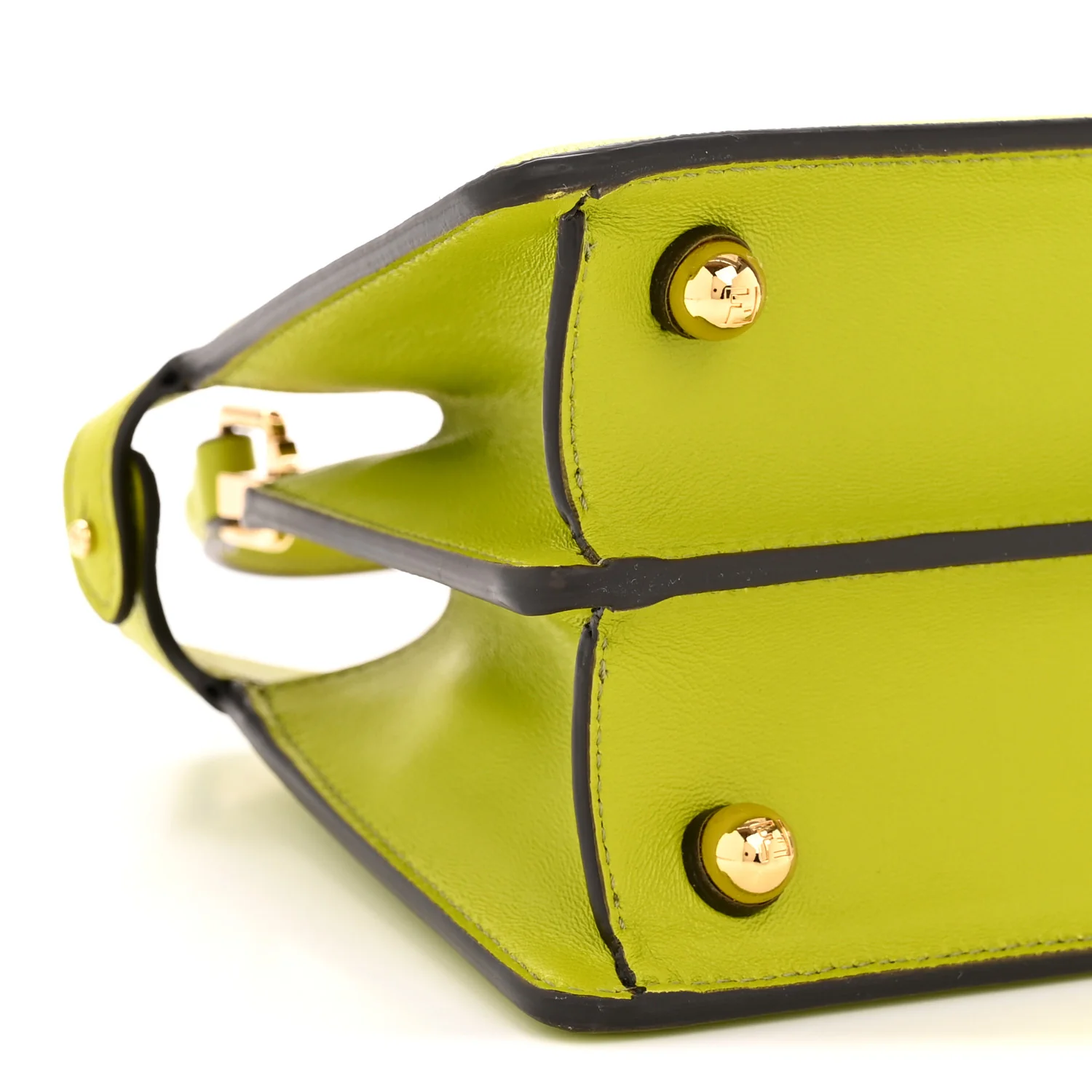 Shiny Nappa Petite Peekaboo I SEE U Satchel  Wasabi - Image 10