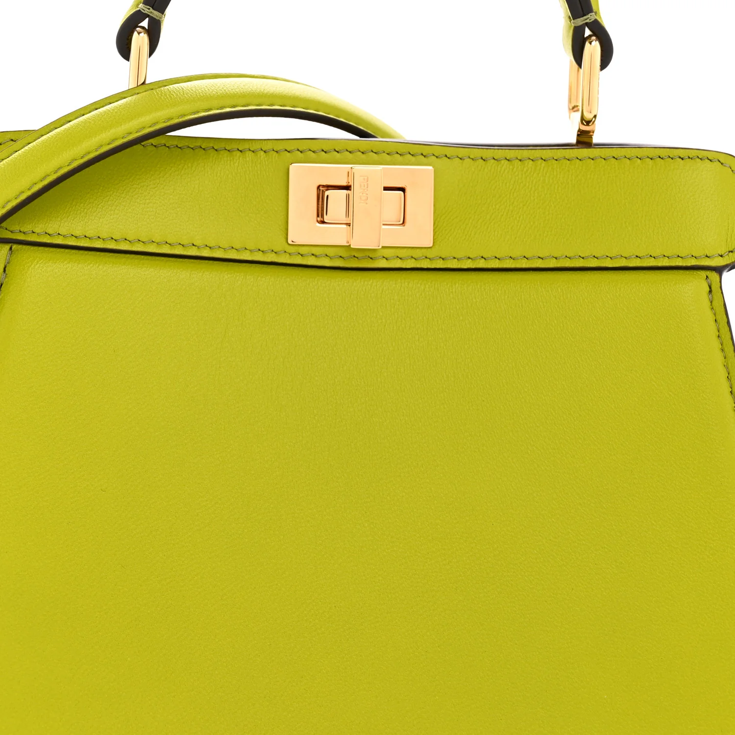 Shiny Nappa Petite Peekaboo I SEE U Satchel  Wasabi - Image 9