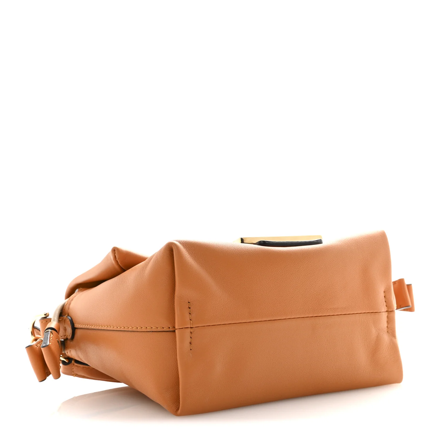 Shiny Nappa Small Mamma Baguette Burnt Orange - Image 4