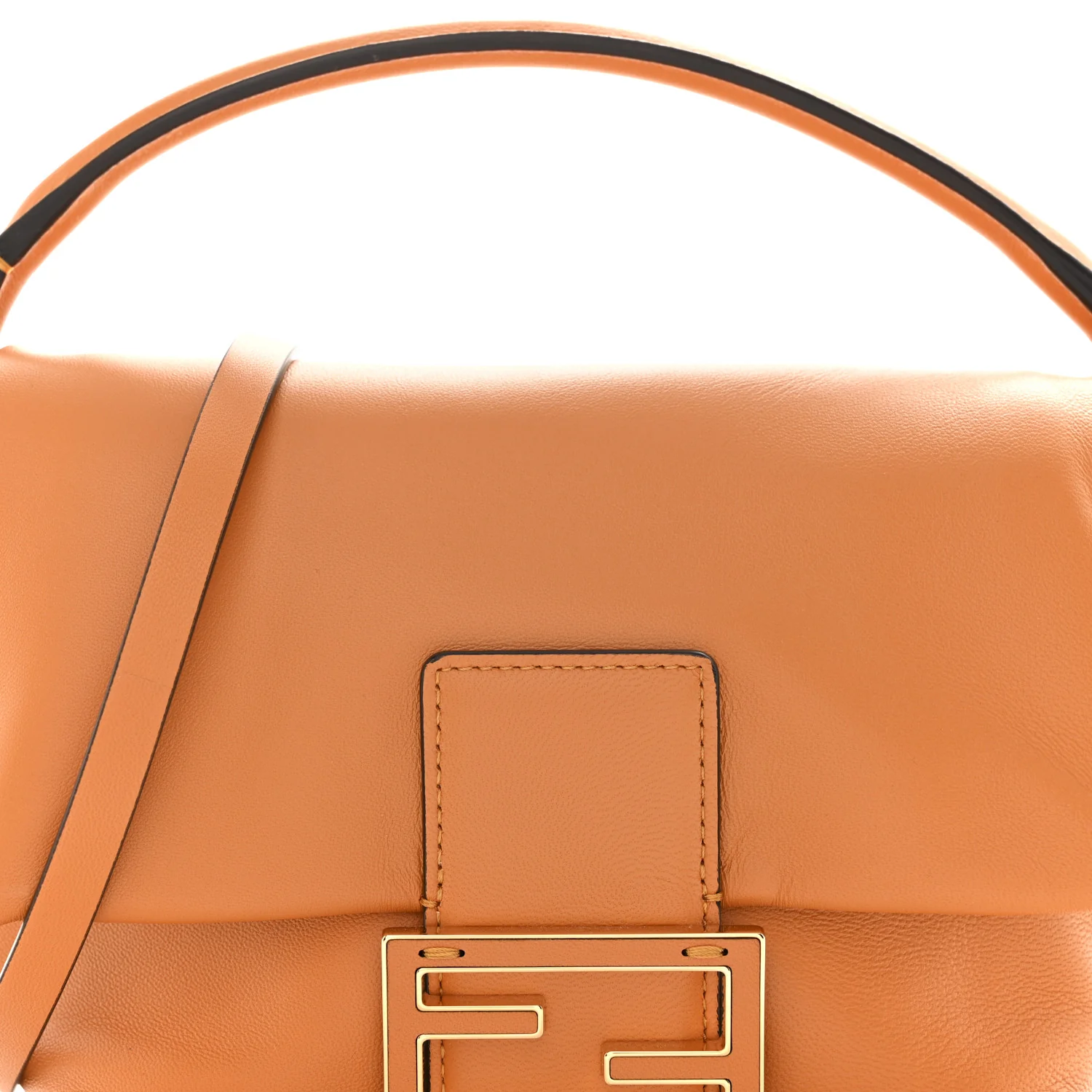 Shiny Nappa Small Mamma Baguette Burnt Orange - Image 8