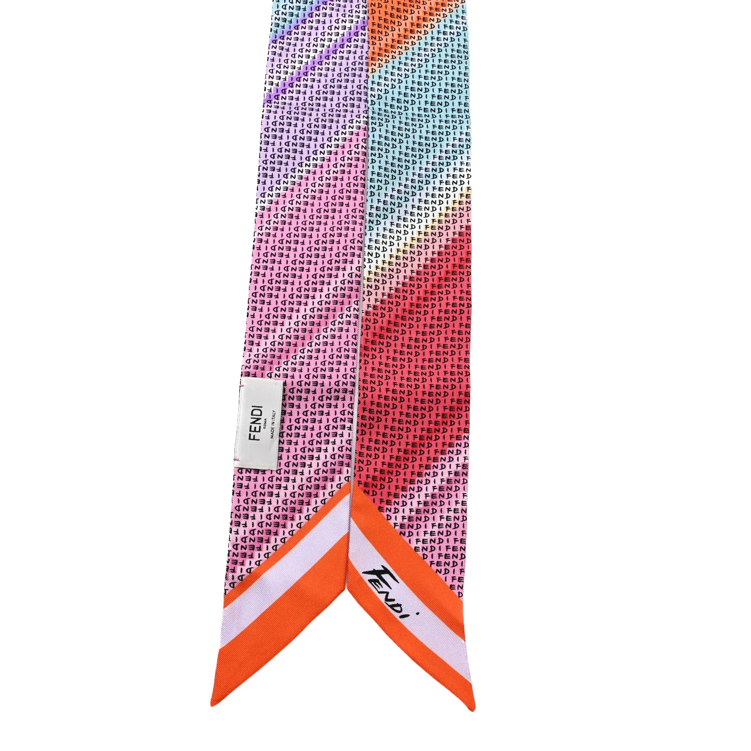 Silk Logo Print Wrappy Bandeau Orange Multicolor - Image 2