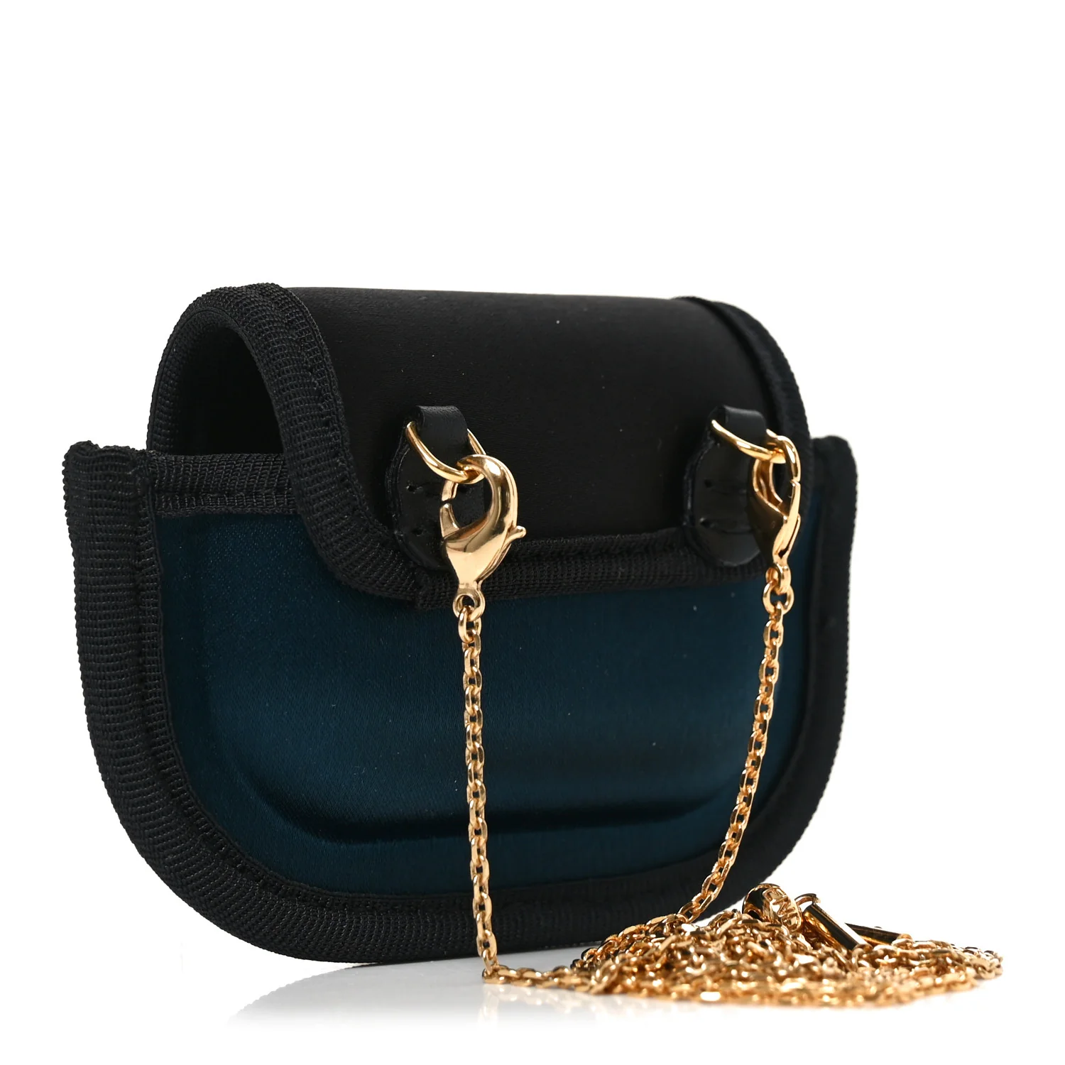 Silk Satin Pico Baguette Charm Blue Velvet Black - Image 2