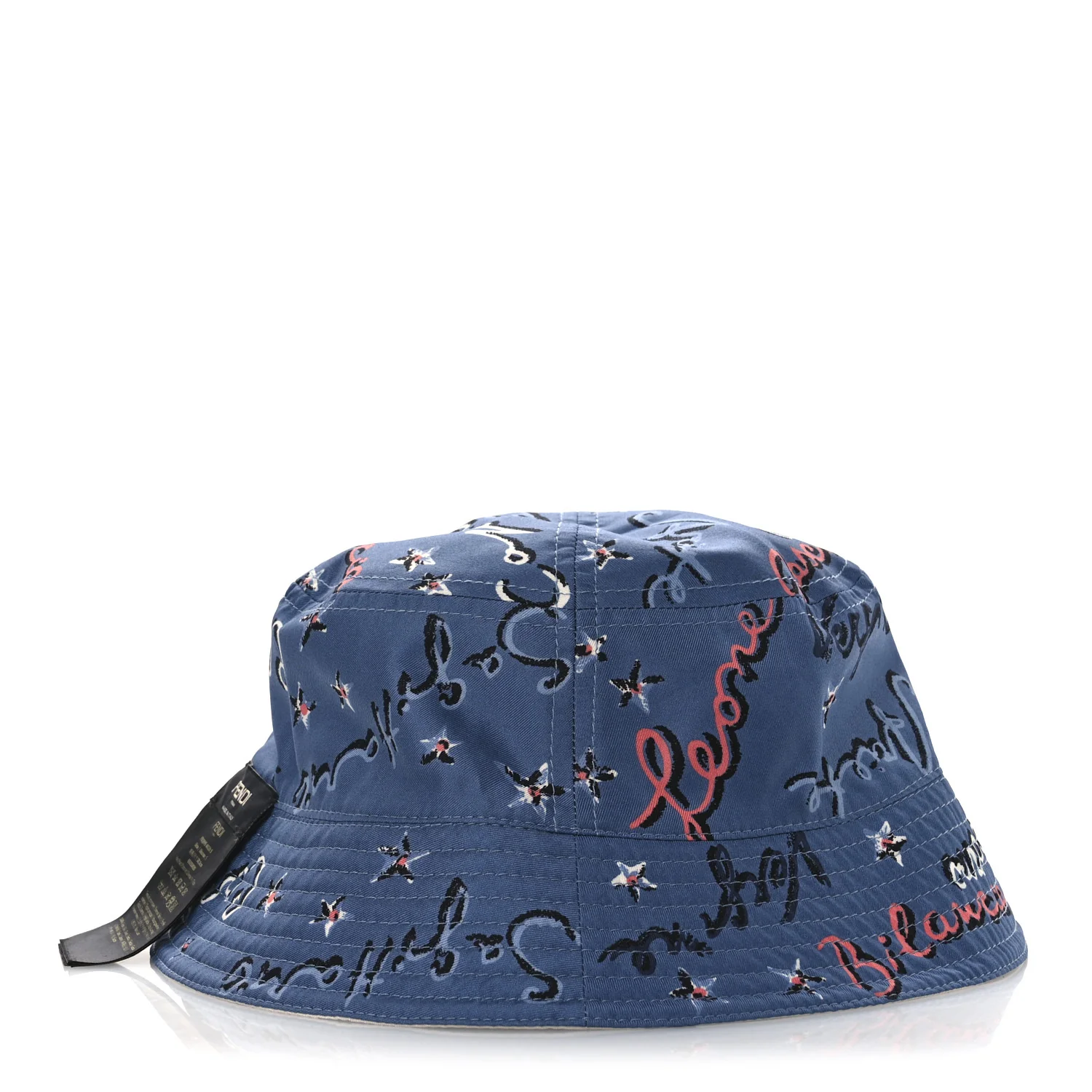 Silk Zodiac Reversible Bucket Hat S White Blue - Image 9