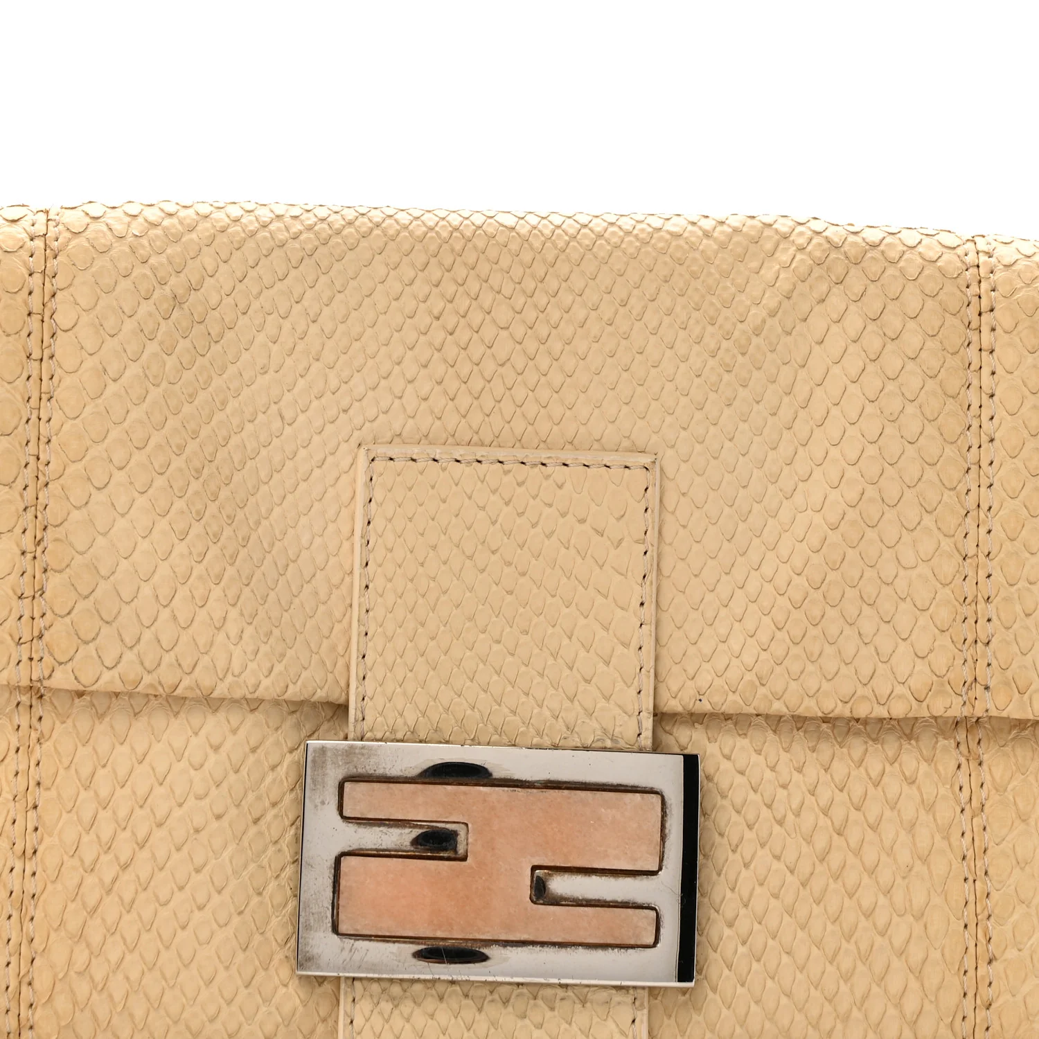 Snakeskin Baguette Light Beige - Image 8