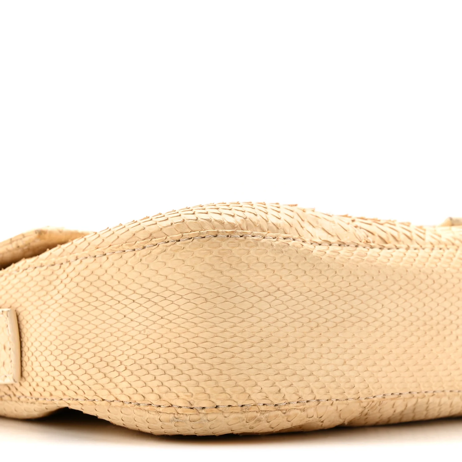 Snakeskin Baguette Light Beige - Image 9