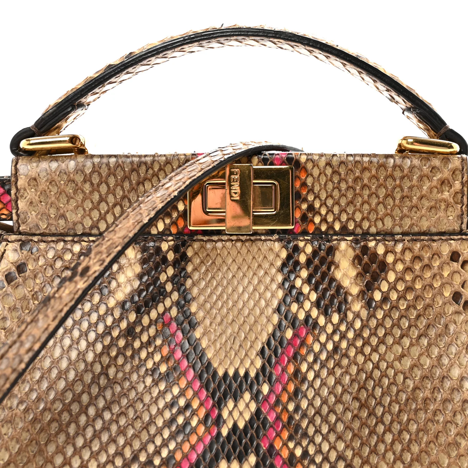 Snakeskin Mini Peekaboo Iconic Satchel Daisy Roccia - Image 7