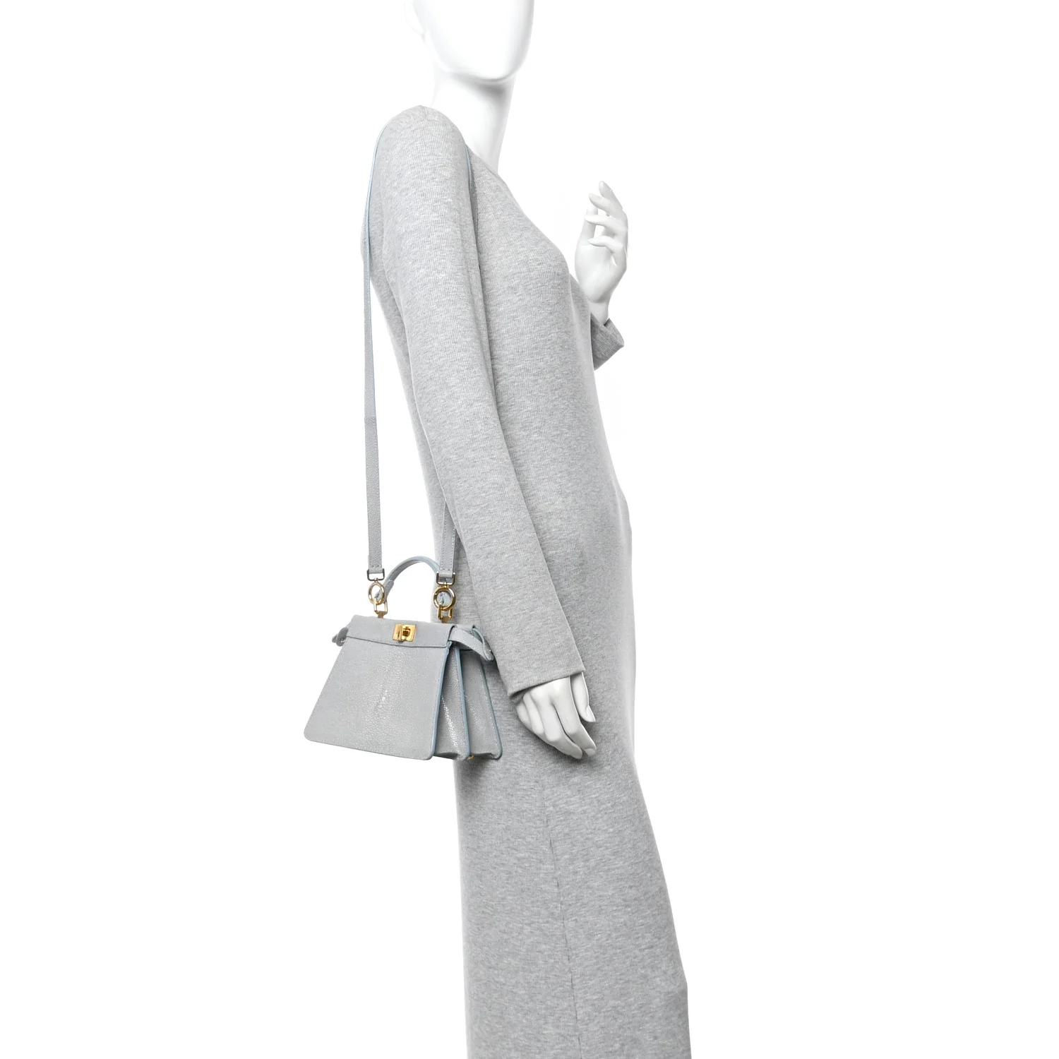 Stingray Shiny Nappa Petite Peekaboo I SEE U Satchel Anice - Image 2