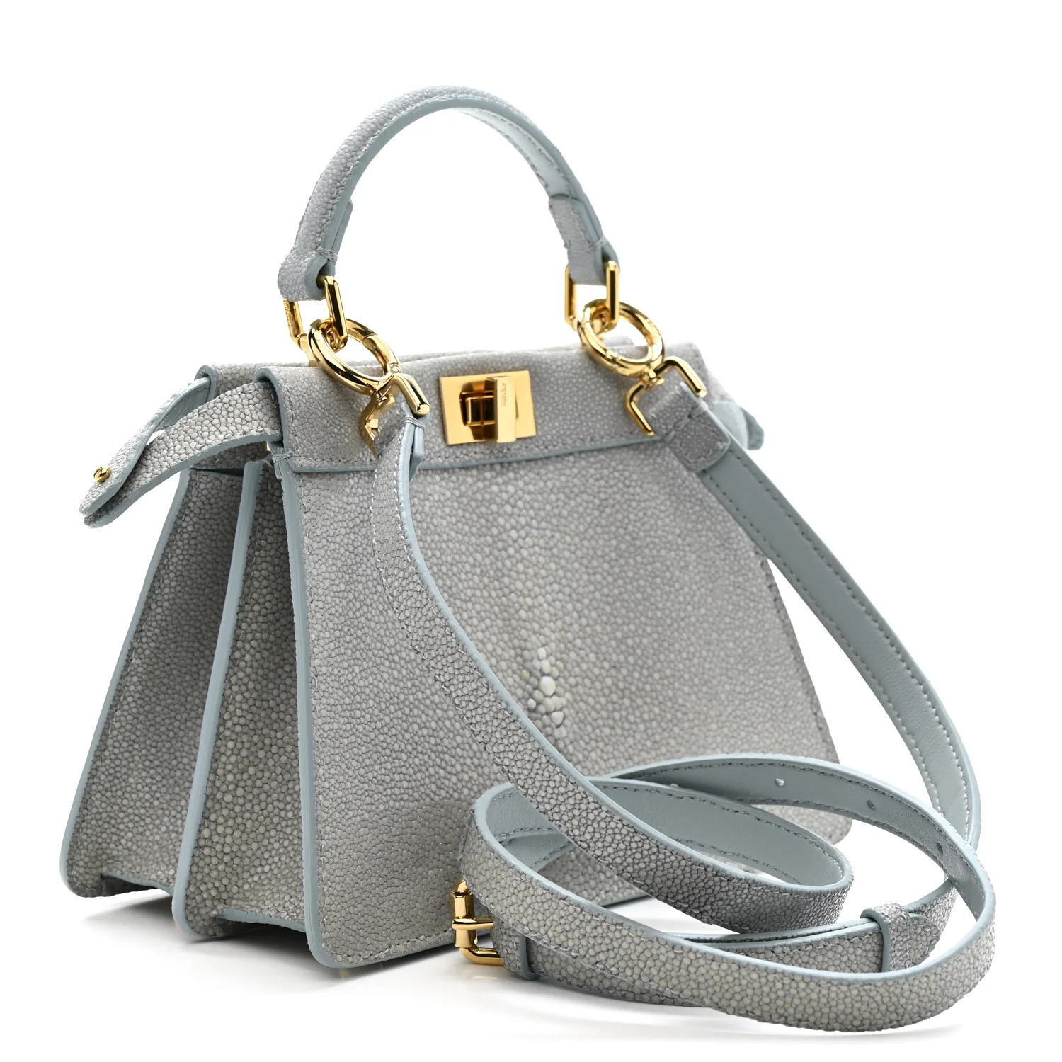 Stingray Shiny Nappa Petite Peekaboo I SEE U Satchel Anice - Image 3
