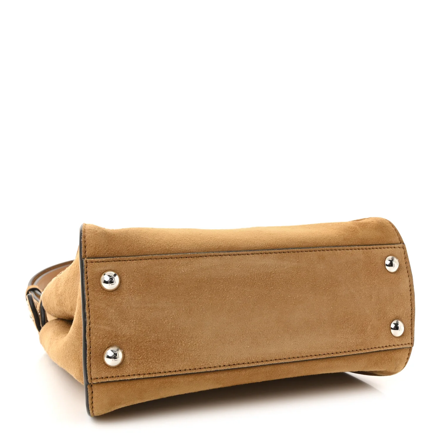 Suede FF Mini Peekaboo Iconic Satchel Marrone - Image 4